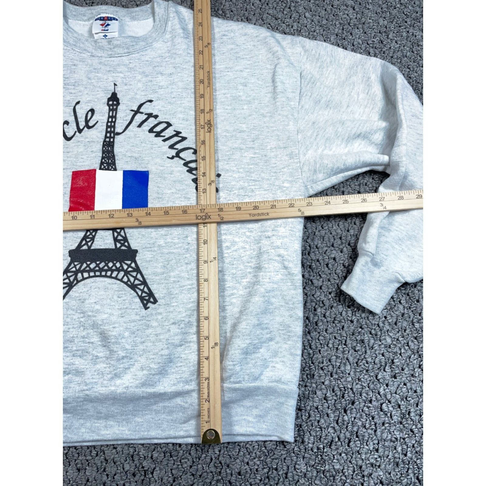 Jerzees VTG Bridgeport Michigan French Club Sweatshirt Adult Large Gray Crewneck 50/50 Size US L / EU 52-54 / 3 - 4 Thumbnail