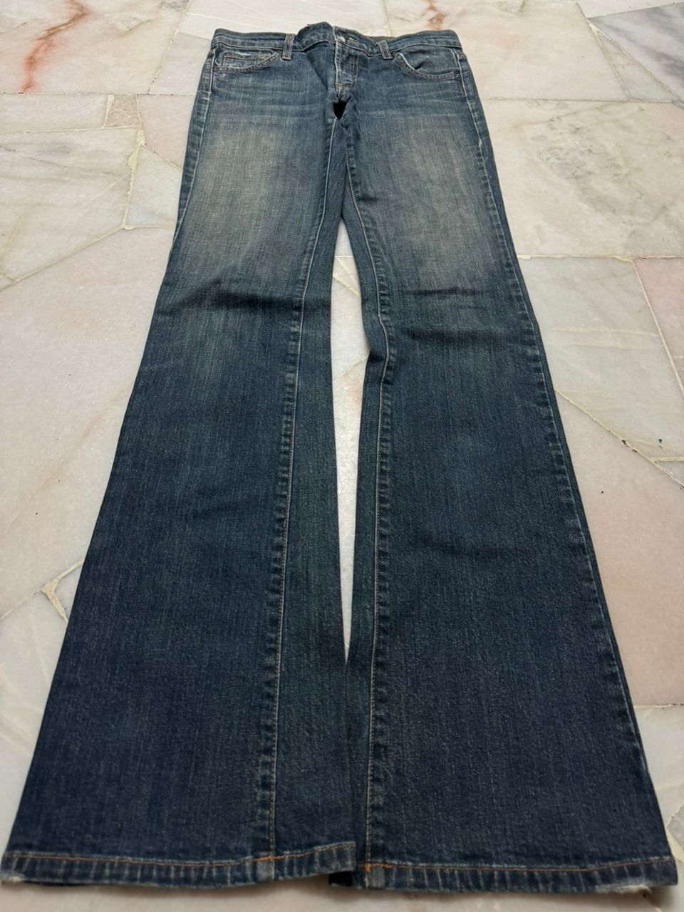 Japanese Brand VINTAGE 2000s JAMES MUD WASHED BELL BOTTOM Size US 27 - 7 Thumbnail