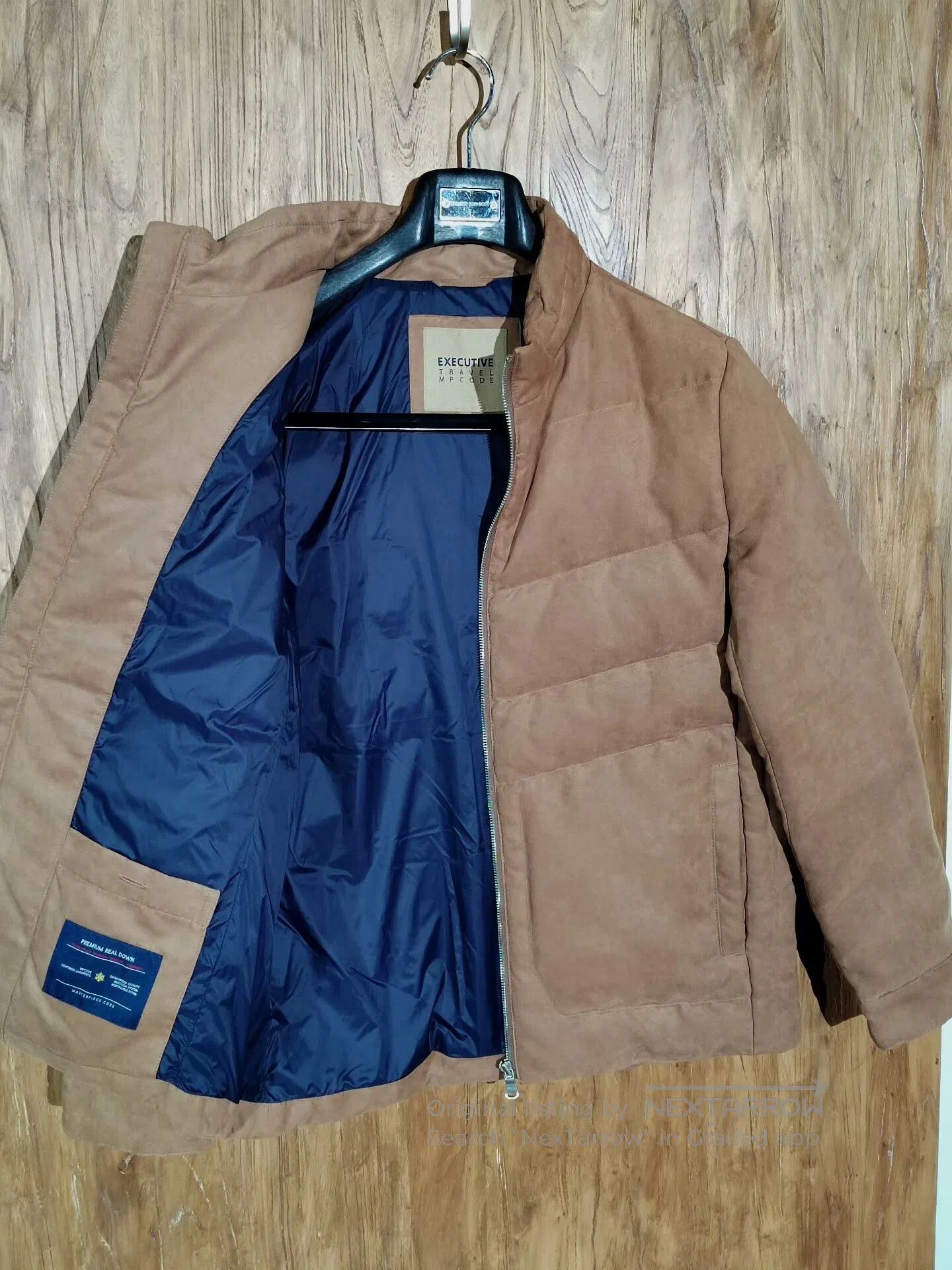 Japanese Brand Executive Men's Down Jacket in Brown. Size US L / EU 52-54 / 3 - 3 Thumbnail