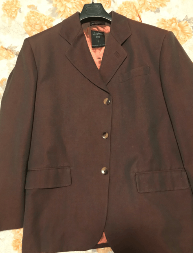 Jean Paul Gaultier Jacket Suit Blazer Coat Brown Formal EX0131 Size 42L - 1 Thumbnail