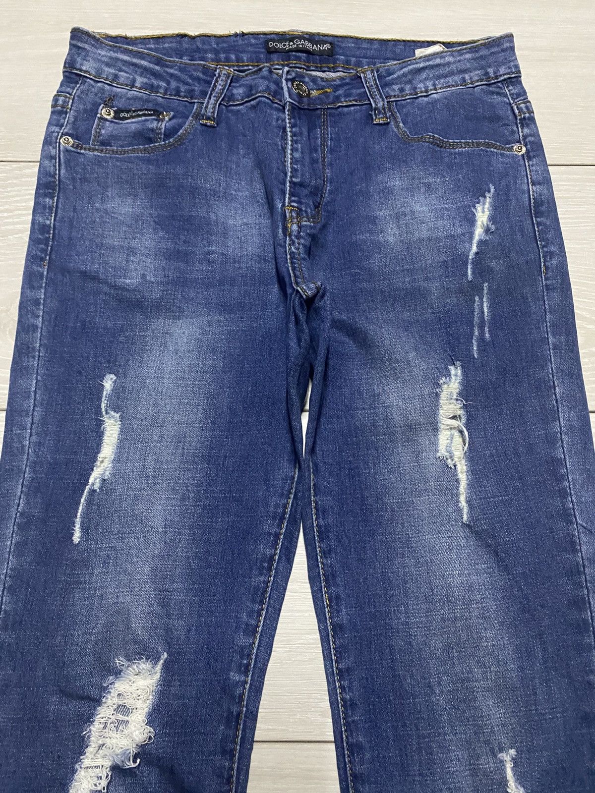Dolce & Gabbana Woman Dolce Gabbana Distressed Skinny Fit Jeans Size US 28 / EU 44 - 3 Thumbnail