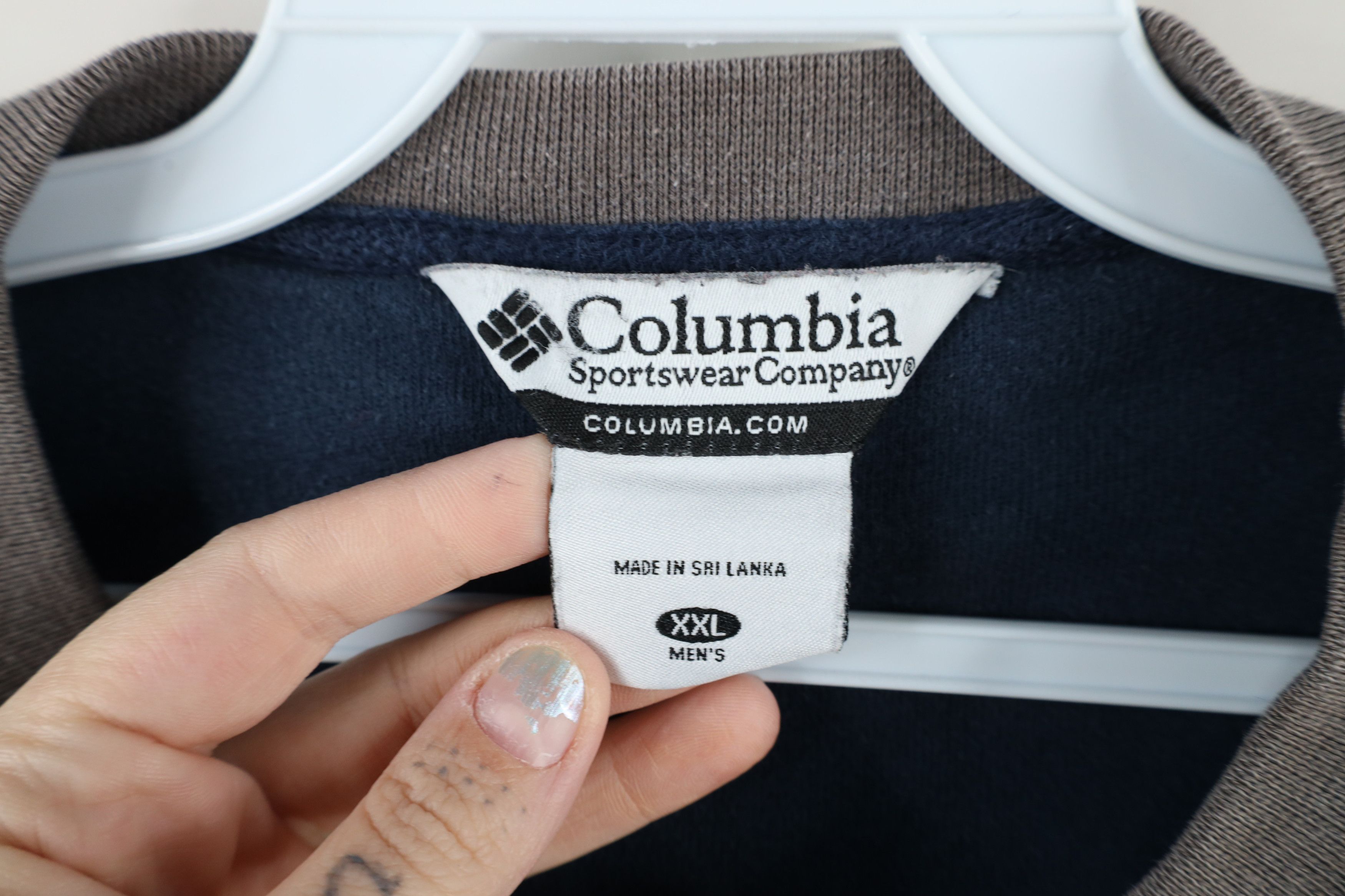 Columbia × Vintage Vintage 90s Columbia Heavyweight Ribbed Knit Sweater Gray Size US XXL / EU 58 / 5 - 5 Thumbnail