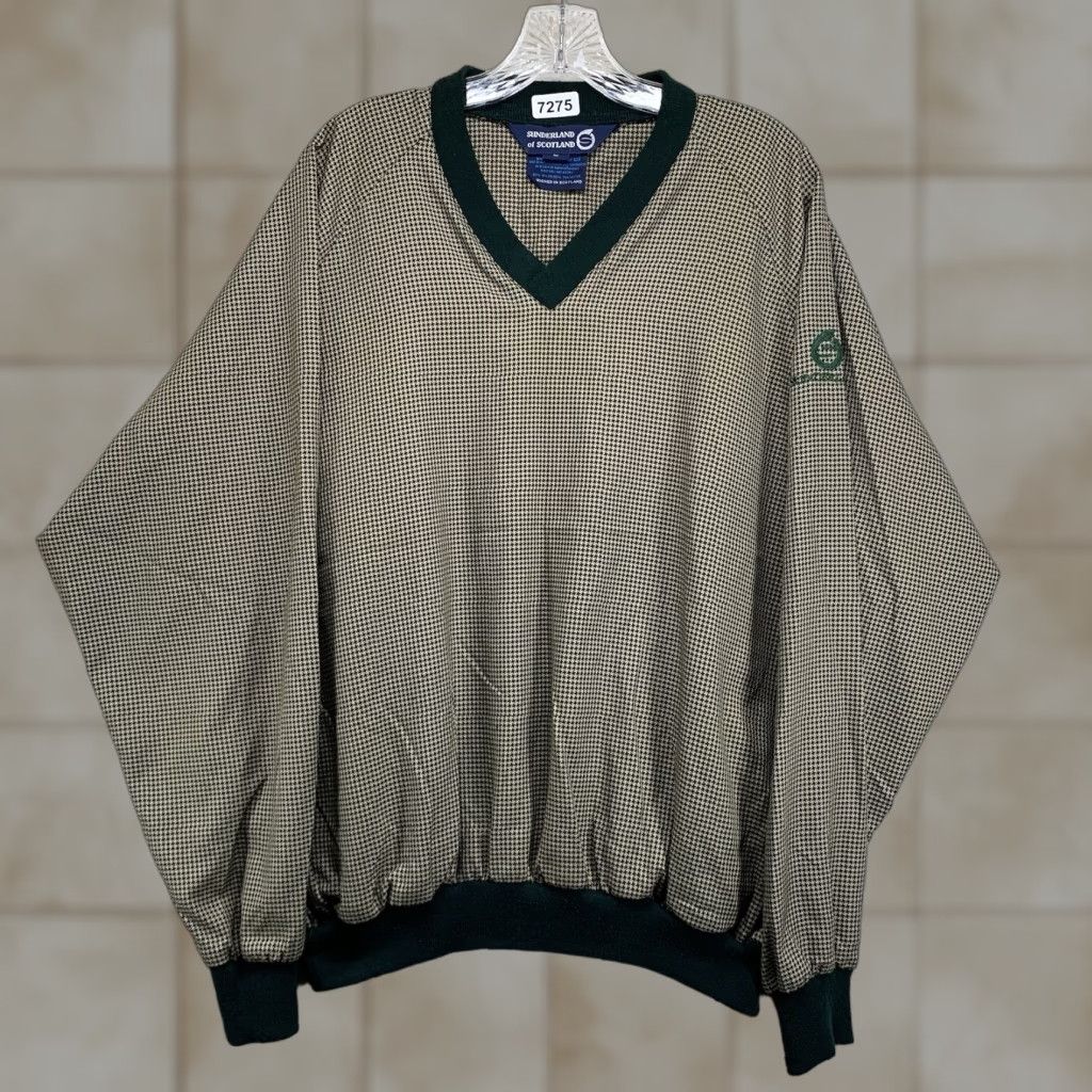 Vintage Sunderland Of Scotland Jacket Notre Dame Geometric Gold Pullover Light Weight All Seasons Wind-Resistant Embroidered Logo Large Mens Shirt? Size US L / EU 52-54 / 3 - 1 Thumbnail