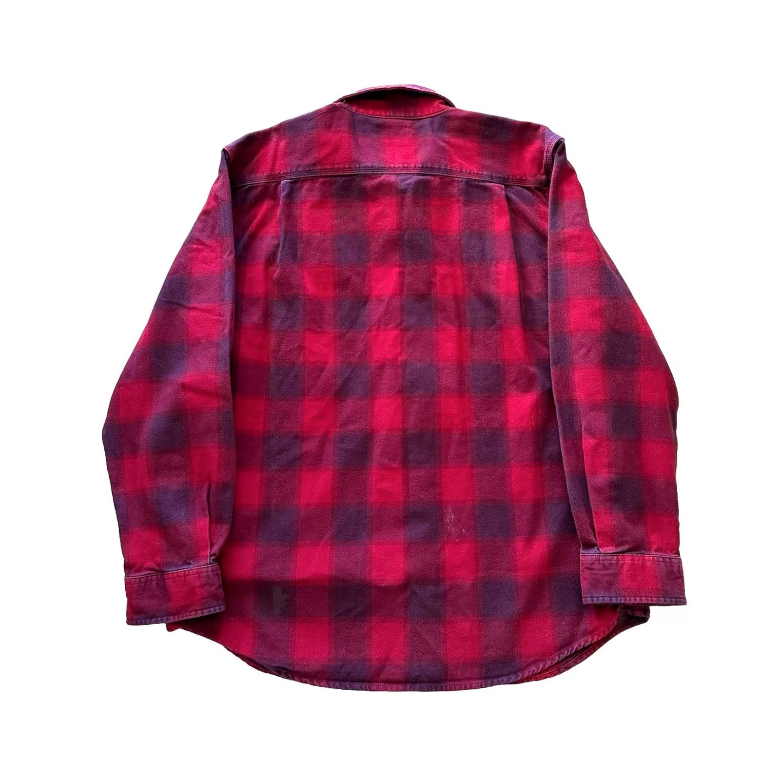 Carhartt Carhartt Mens Loose Fit Long Sleeve Button Up Heavy Cotton Flannel Shirt L Red Plaid Shirt Mens Clothing Size US L / EU 52-54 / 3 - 4 Thumbnail
