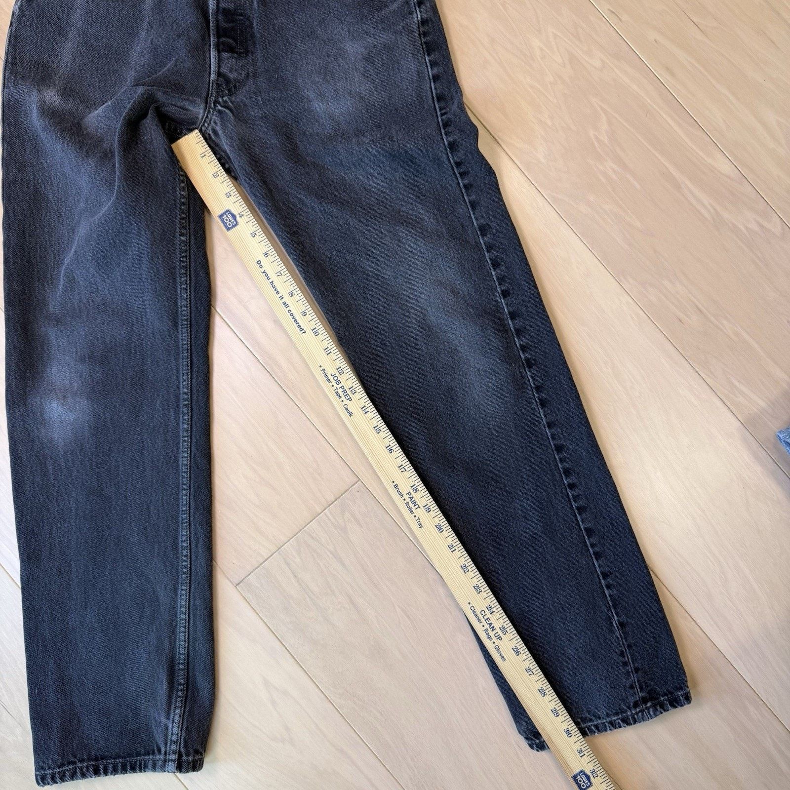 Levi's Vintage Levis 501 Jeans 30 Black 90s Straight Leg Denim Size US 30 / EU 46 - 6 Thumbnail
