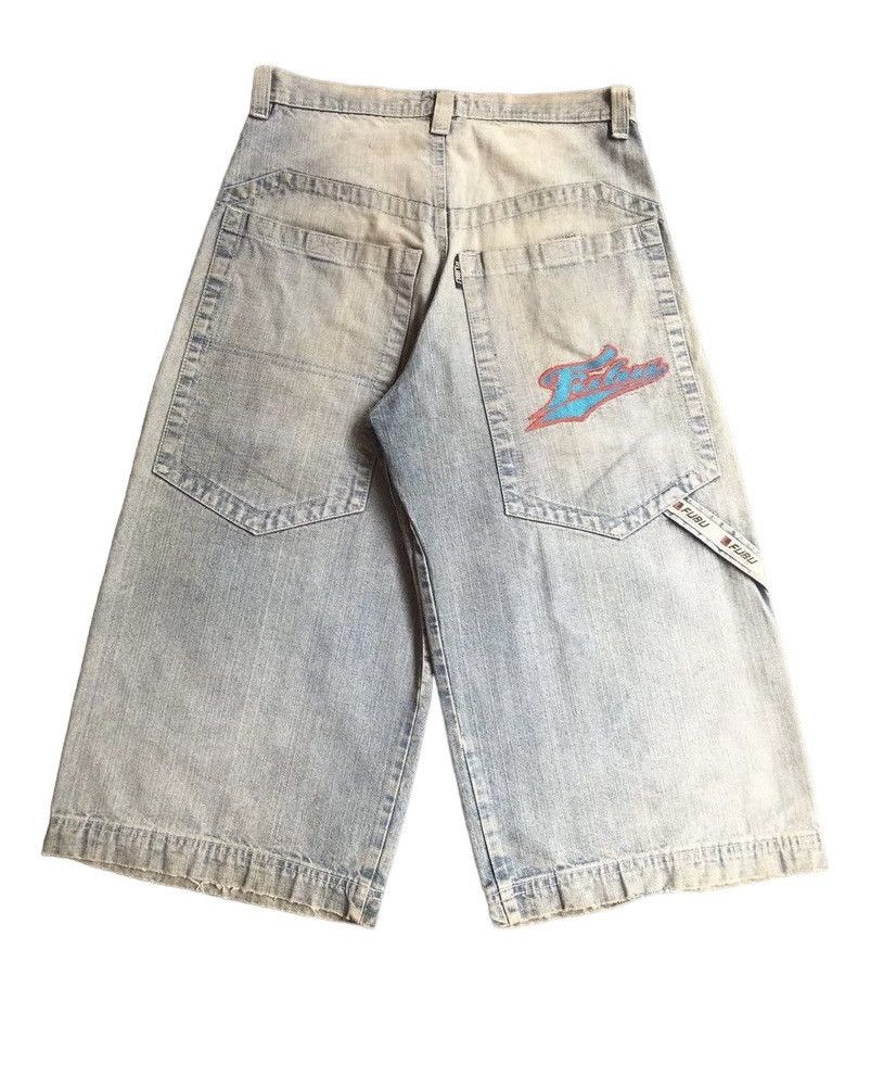 Fubu Fubu Y2K Jort Pants big pocket faded blue | Grailed