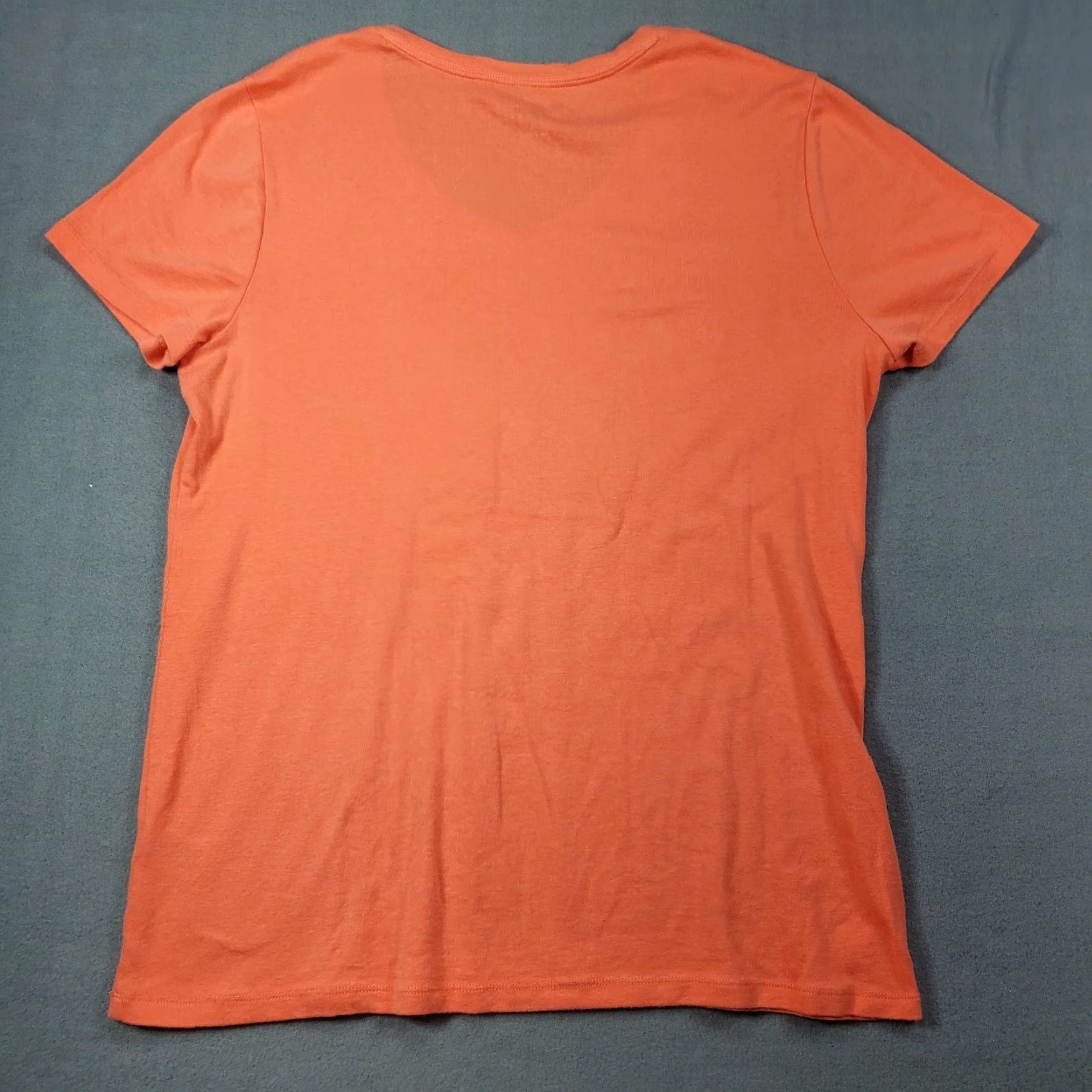 Nicole Miller Nicole Miller New York Woman Peach V-Neck T-Shirt Top Short Sleeve XL Orange Size XL / US 12-14 / IT 48-50 - 3 Thumbnail