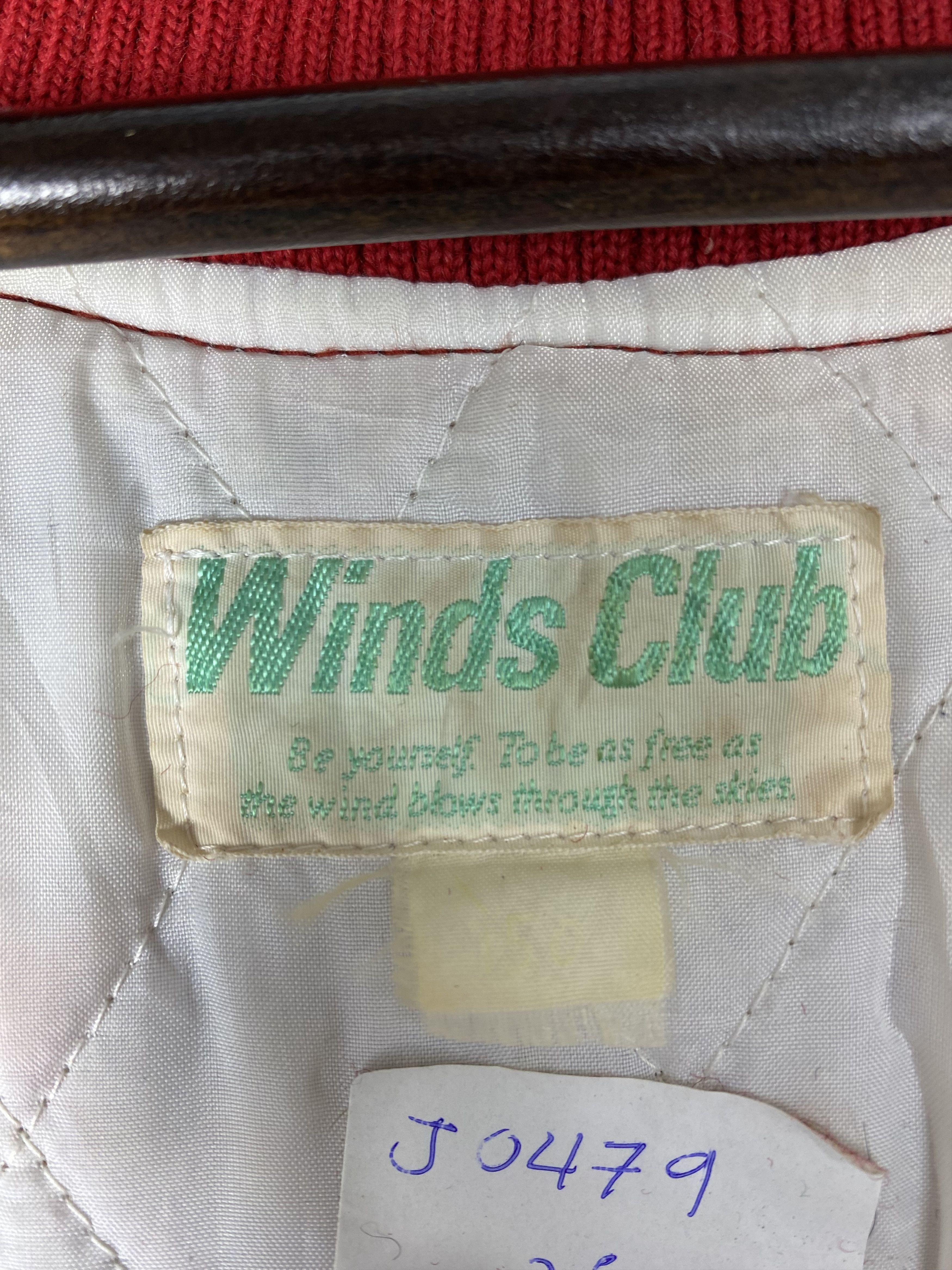 Japanese Brand Vintage Winds Club Leather Sleeve Varsity Jacket DJ0479 Size US L / EU 52-54 / 3 - 9 Thumbnail