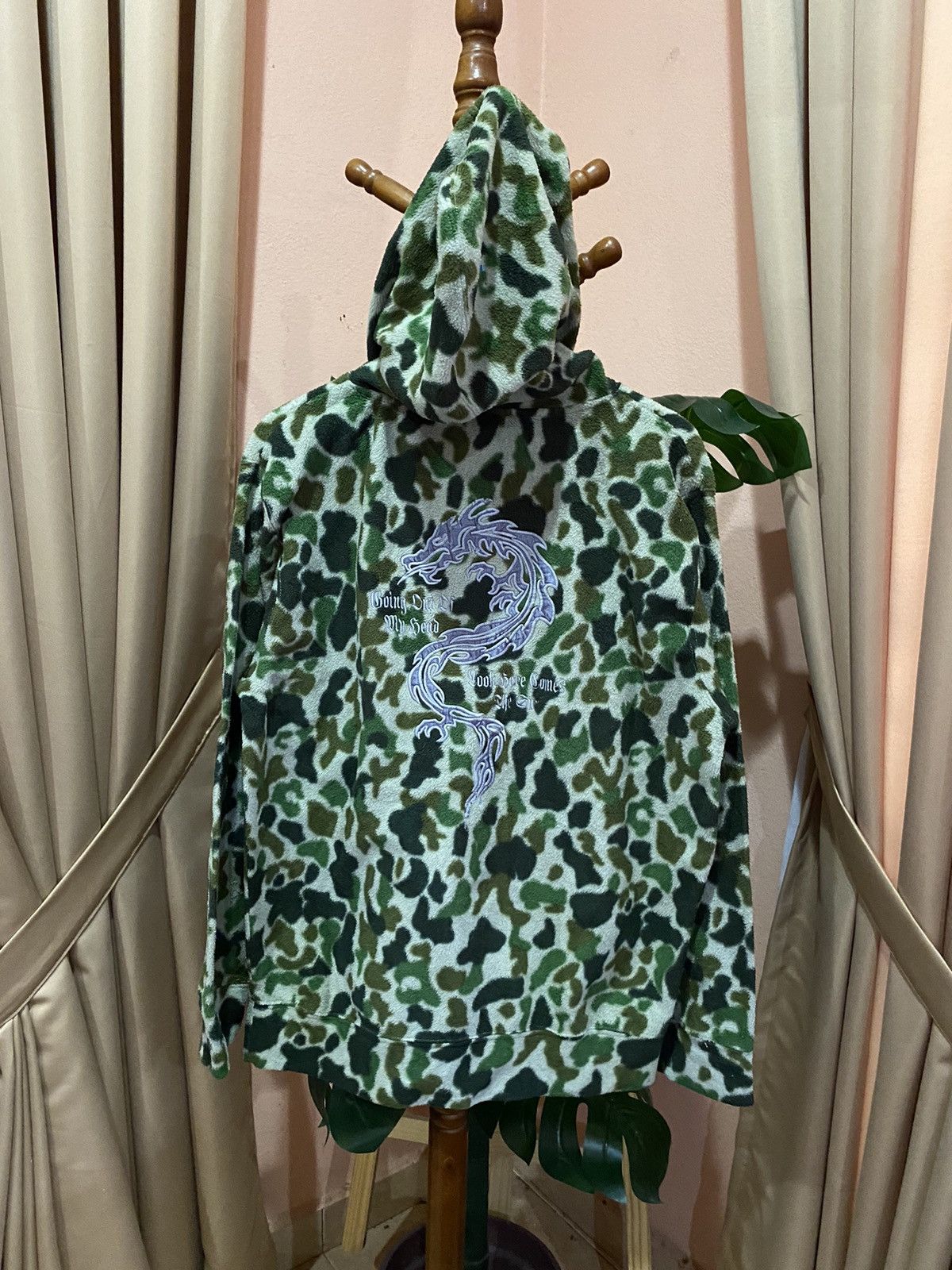 Japanese Brand × Vintage VINTAGE DIG DEEP DRAGON CAMO FLEECE PULLOVER HOODIE Size US L / EU 52-54 / 3 - 8 Thumbnail