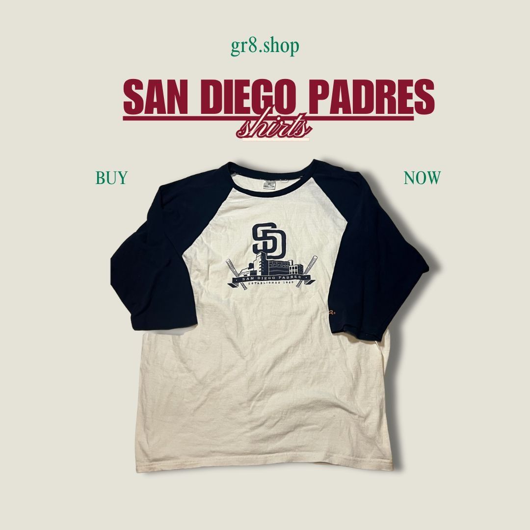 Other San Diego Padres Raglan Tee XL Navy & White Baseball Style 1 Size US XL / EU 56 / 4 - 1 Thumbnail