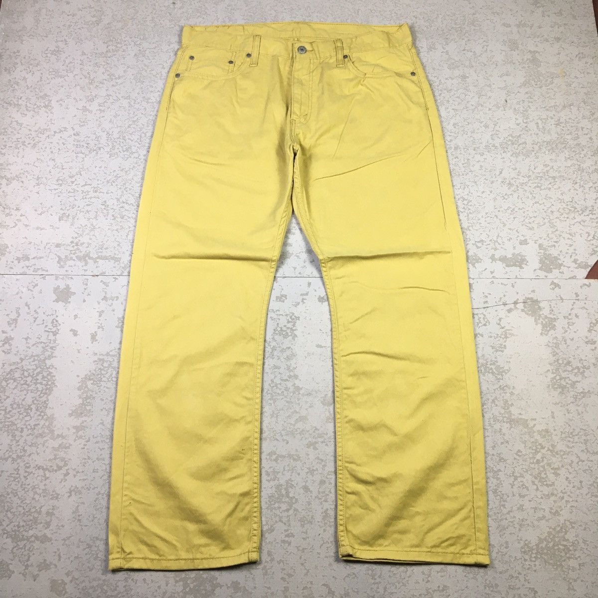 Levi's × Levi's Vintage Clothing × Vintage Rare !! Levis 514 Yellow Retro Style Jeans Size US 36 / EU 52 - 1 Thumbnail