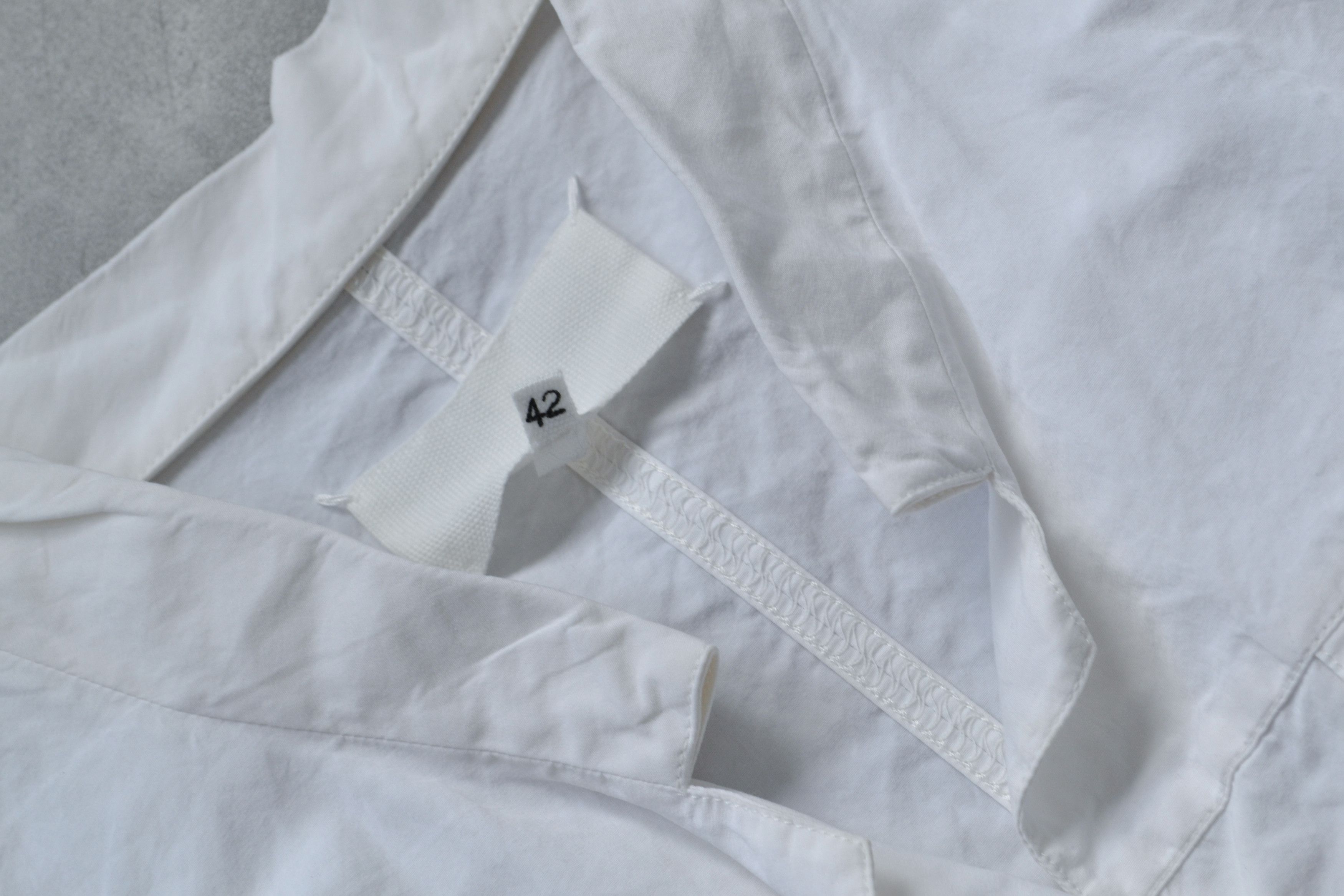 Maison Margiela Maison Margiela Shirt Artisanal Short Sleeve Belt White S Size M / US 6-8 / IT 42-44 - 4 Thumbnail