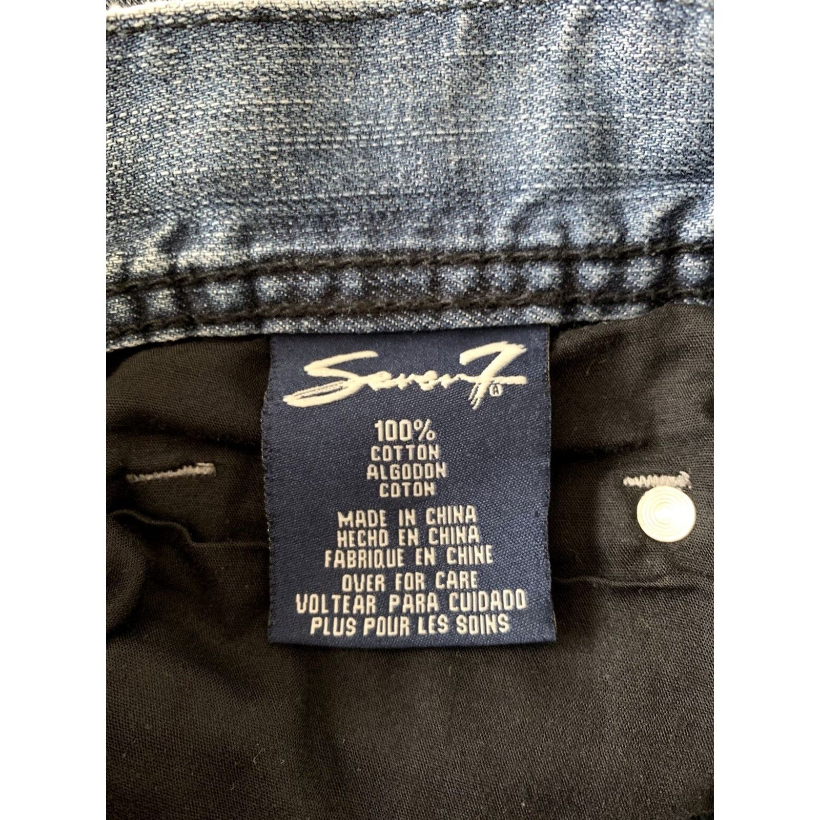 Vintage Seven7 Jeans Mens 36x30 Straight Denim Blue 90s Grunge Retro Casual Baggy Vintage No N/A Size US 36 / EU 52 - 4 Thumbnail