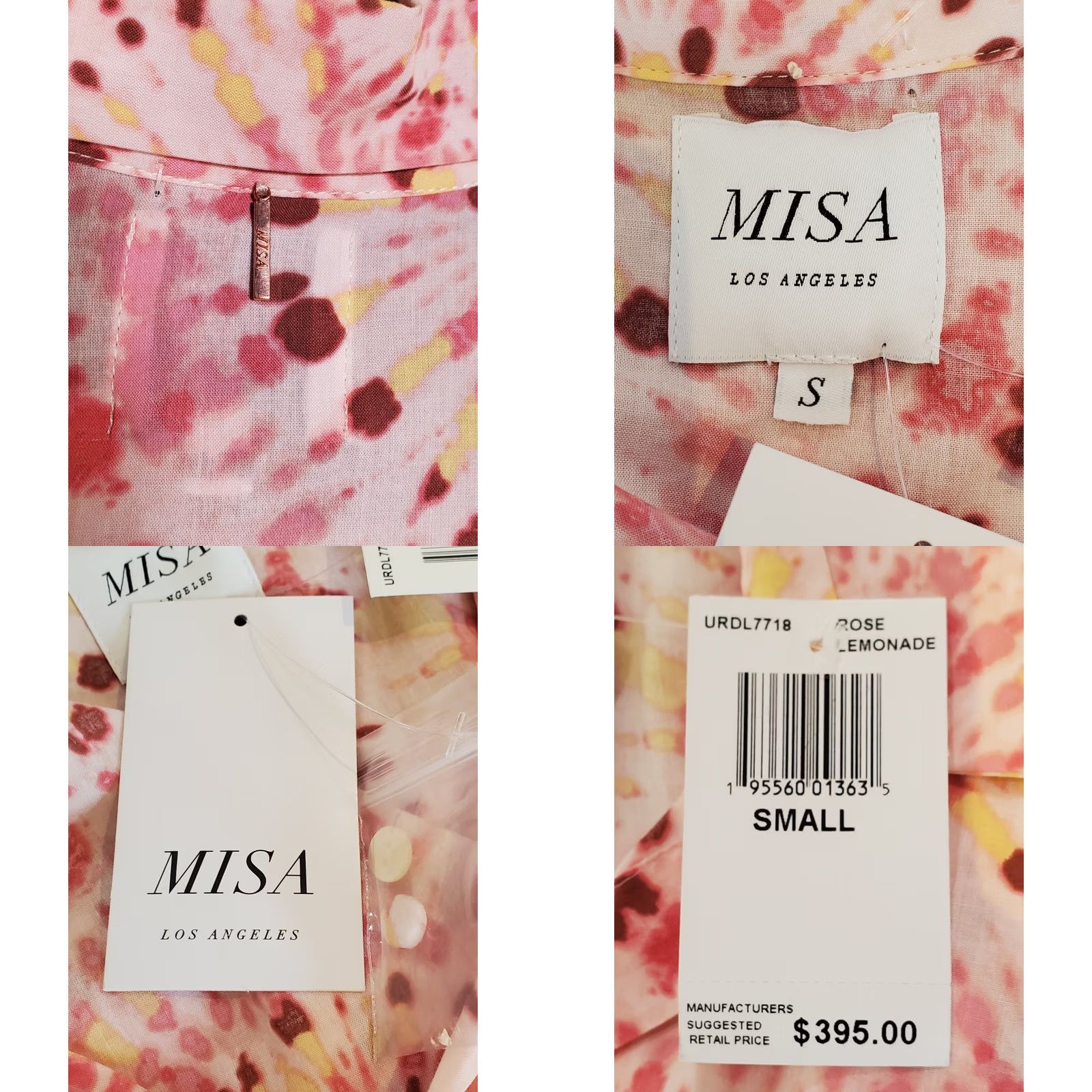 MISA Los Angeles MISA Los Angeles Bettina Belted Floral Shirtdress Rose Lemonade Women's S Button Closure, Long Sleeve, Lightweight, Pockets, Cotton Blend, NWT Size S / US 4 / IT 40 - 8 Thumbnail