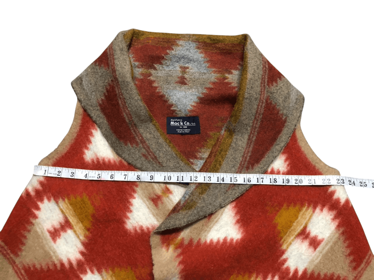 Native Vintage Mac & Co Navajo Buttonless Knitted Fabric (Italy) Size M / US 6-8 / IT 42-44 - 14 Thumbnail