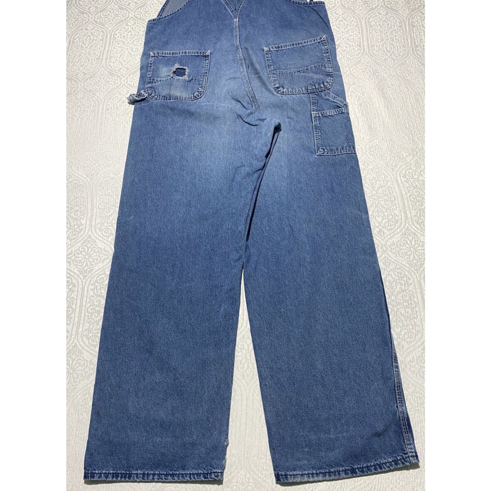 Carhartt VINTAGE Carhartt Overalls Mens 38x32 Denim Blue Bib Carpenter Workwear 90s USA Made Size US 38 / EU 54 - 2 Thumbnail