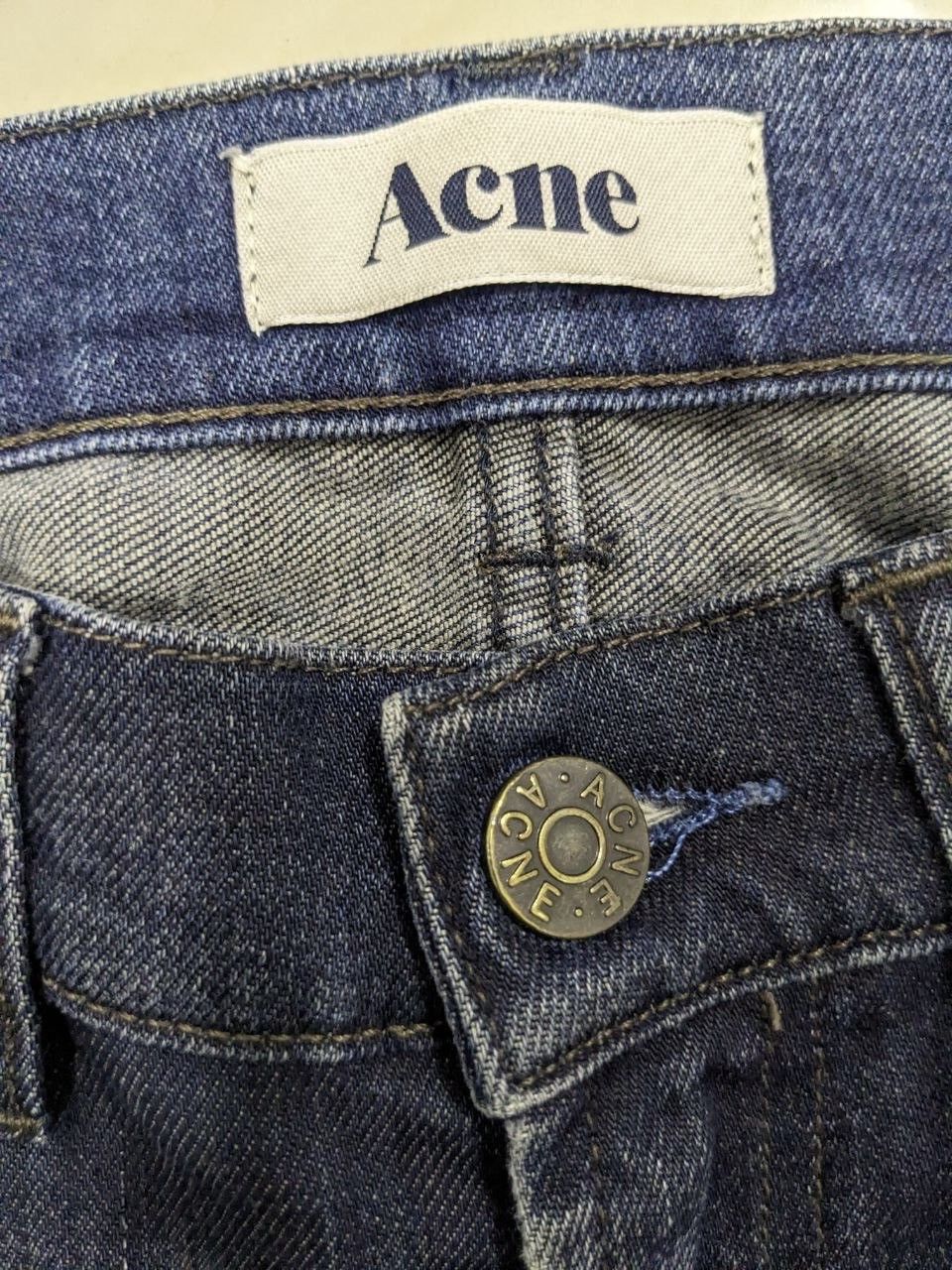 Acne Studios DARK WASH RAW FRAYED HEMLINES ACNE STUDIOS DISTRESSED JEANS Size US 28 / EU 44 - 11 Thumbnail