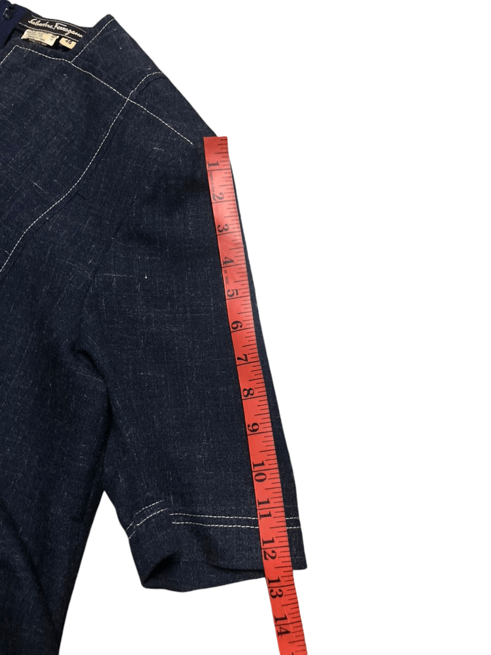 Salvatore Ferragamo × Vintage Vintage Salvatore Ferragamo Wool Dress Short Sleeve Size XL / US 12-14 / IT 48-50 - 18 Thumbnail