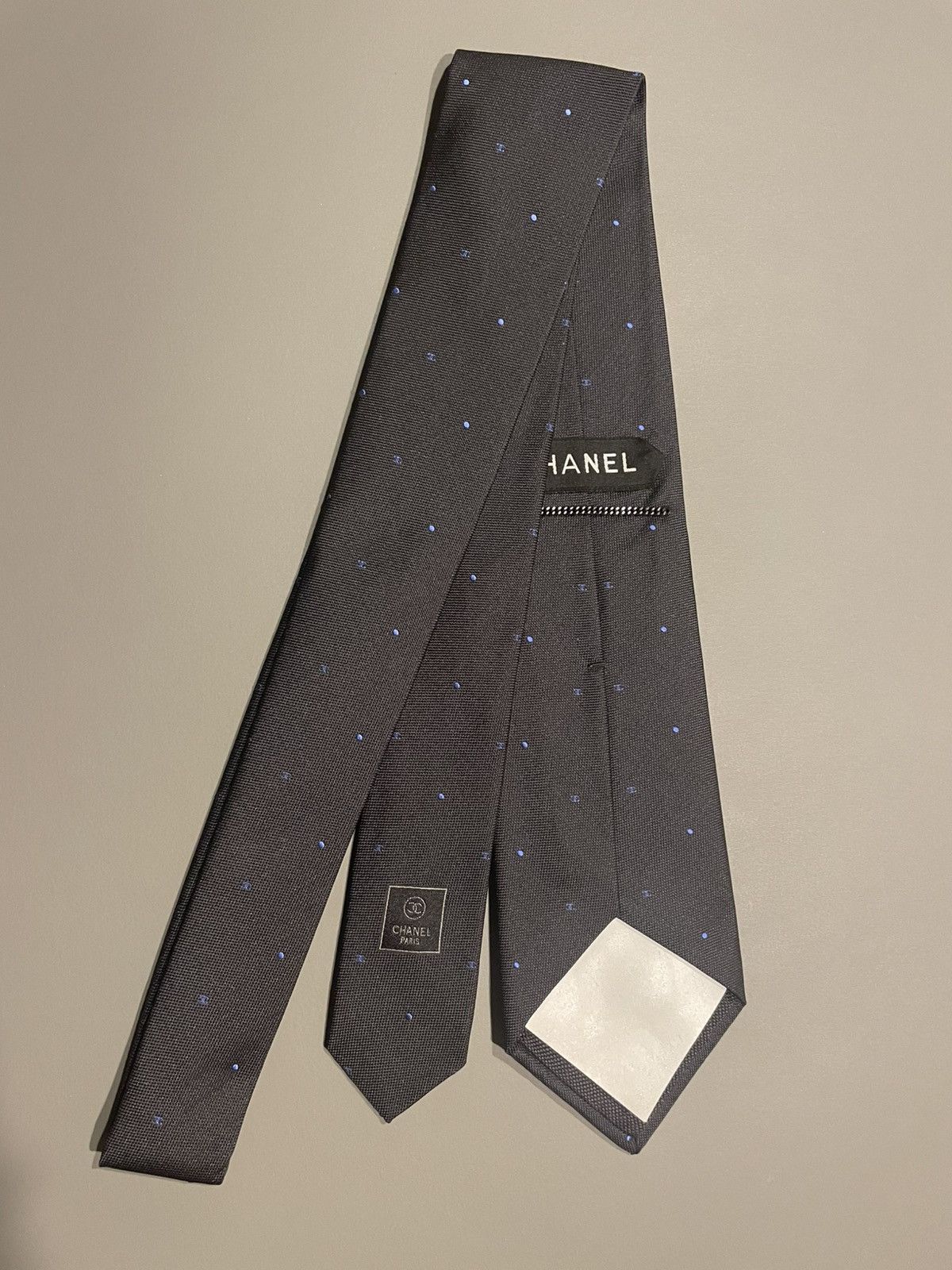 Chanel Chanel grey tie silk made in Italy Size ONE SIZE - 2 Thumbnail