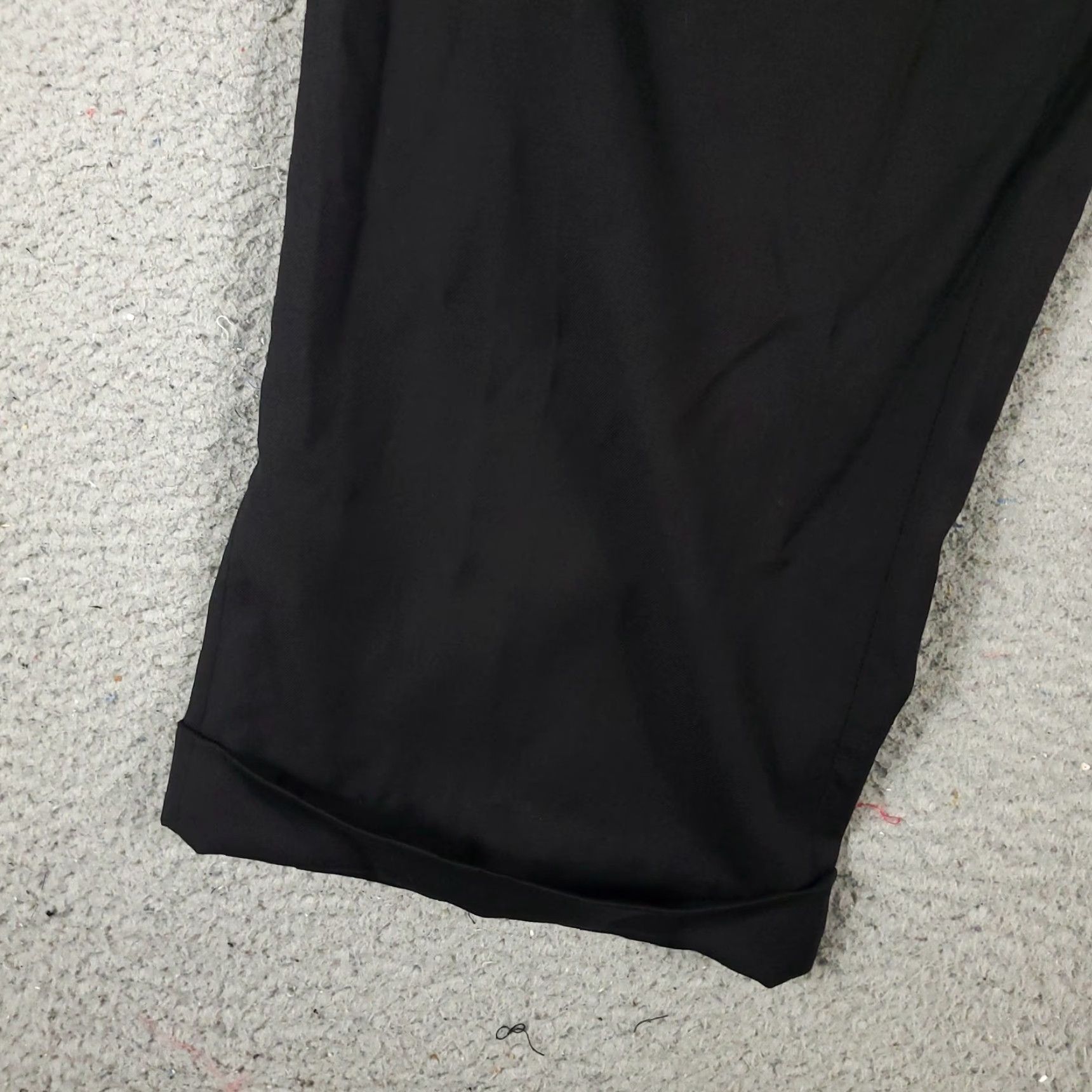 Zanella VINTAGE Zanella Mens Dress Pants 38 Black Wool Pleated Business Formal Cuffed Trousers Italy Size US 38 / EU 54 - 5 Thumbnail
