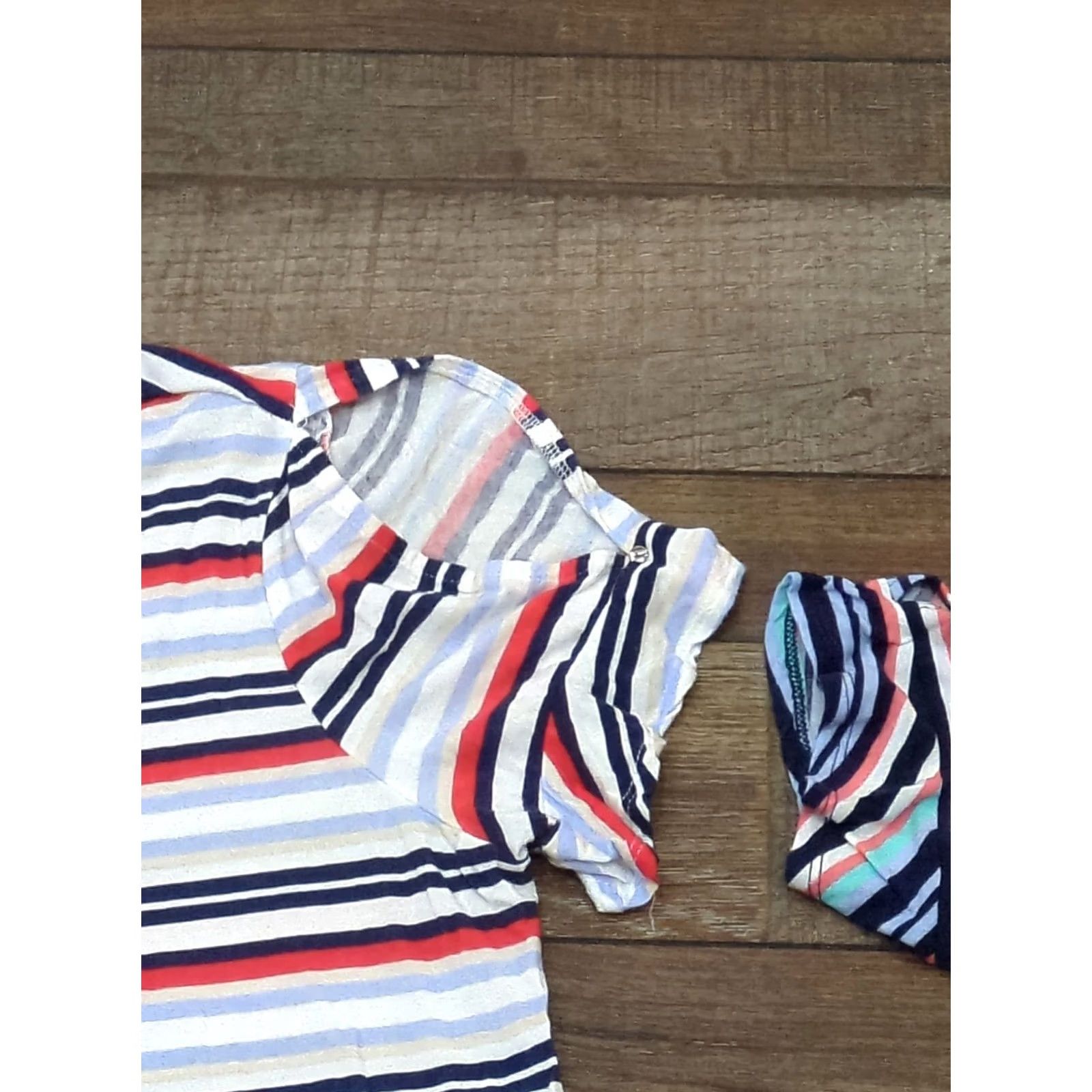Jones New York Jones New York Signature Womens Striped Cold Shoulder Knit Top XL Crew Neck Short Sleeve Blouse Multicolor Knit Size XL / US 12-14 / IT 48-50 - 6 Thumbnail
