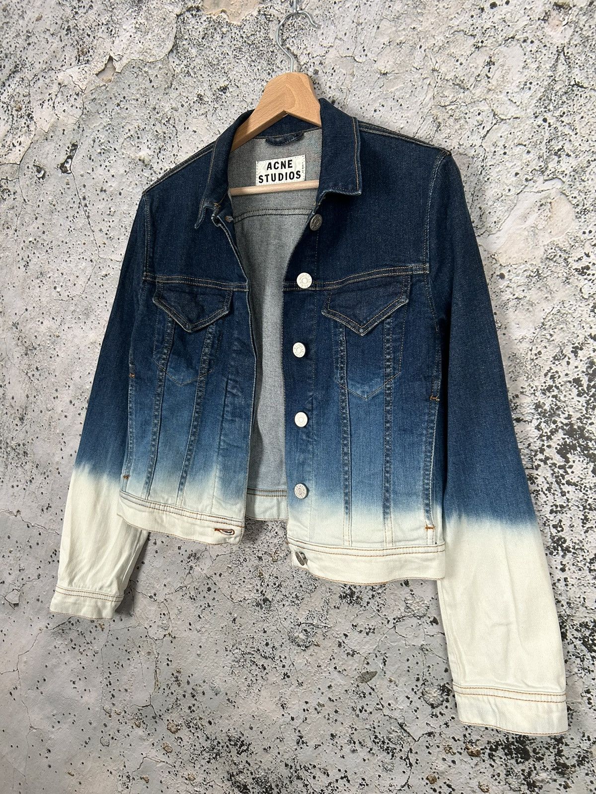 Acne Studios × Designer × Vintage Vintage Acne Studios Designer Rare Denim Jacket Trucker 90s Size S / US 4 / IT 40 - 2 Thumbnail