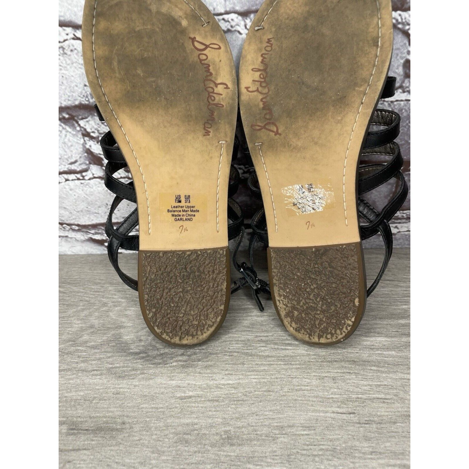 Sam Edelman Sam Edelman Garland Black Leather Slingback Thong Strappy Sa Size US 7.5 / IT 37.5 - 22 Thumbnail