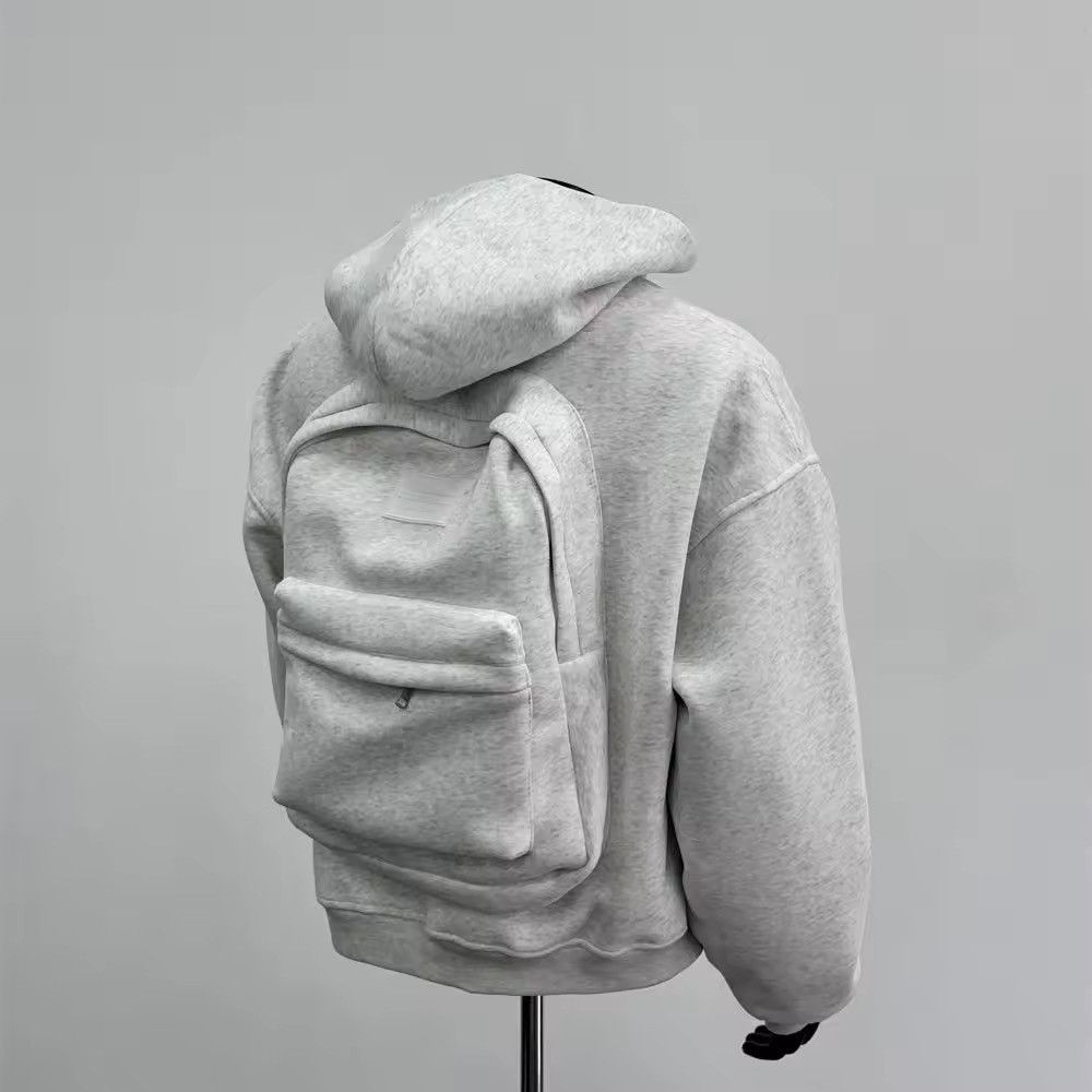 Other Streetwear Gray Trendy Zipper Hoodie Jacket Size US L / EU 52-54 / 3 - 1 Thumbnail