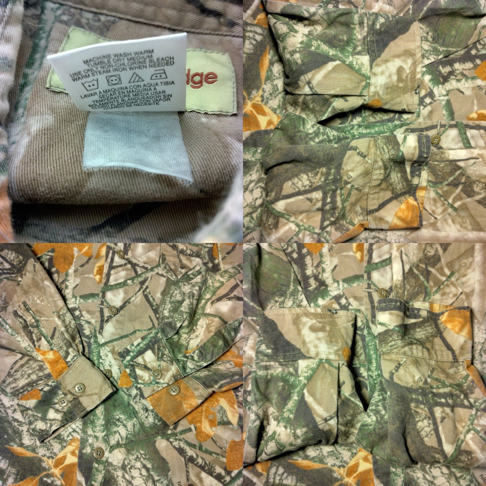 Vintage VINTAGE Outfitters Ridge Men’s Long Sleeve Tree Camo Shirt XL Casual Hunting Twill Fall Winter Size US XL / EU 56 / 4 - 8 Thumbnail