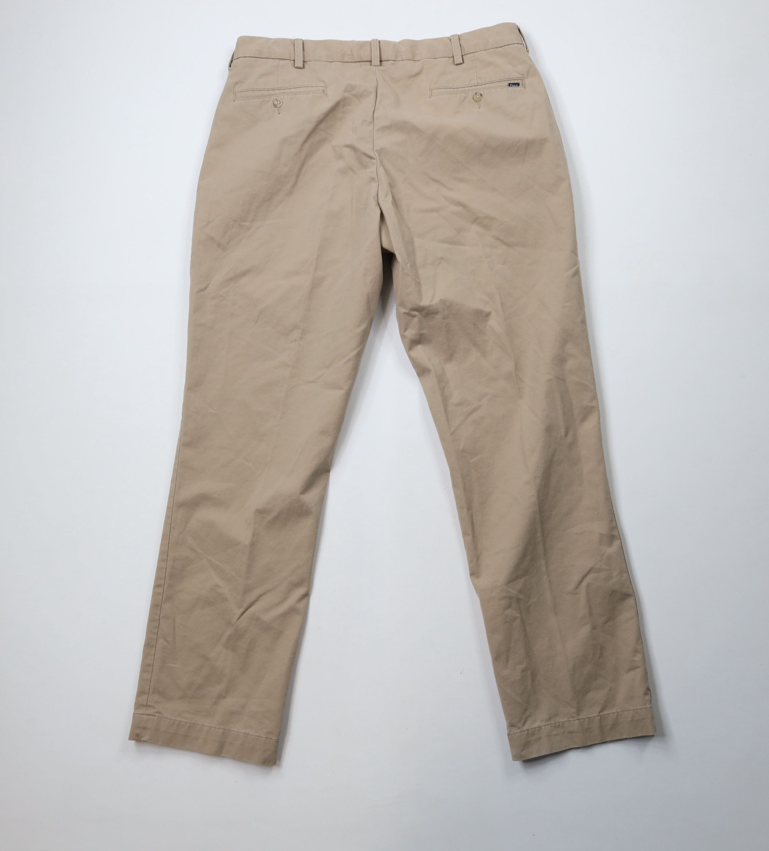 Ralph Lauren × Vintage Vintage Ralph Lauren Stretch Wide Leg Chino Pants Beige Size US 36 / EU 52 - 9 Thumbnail