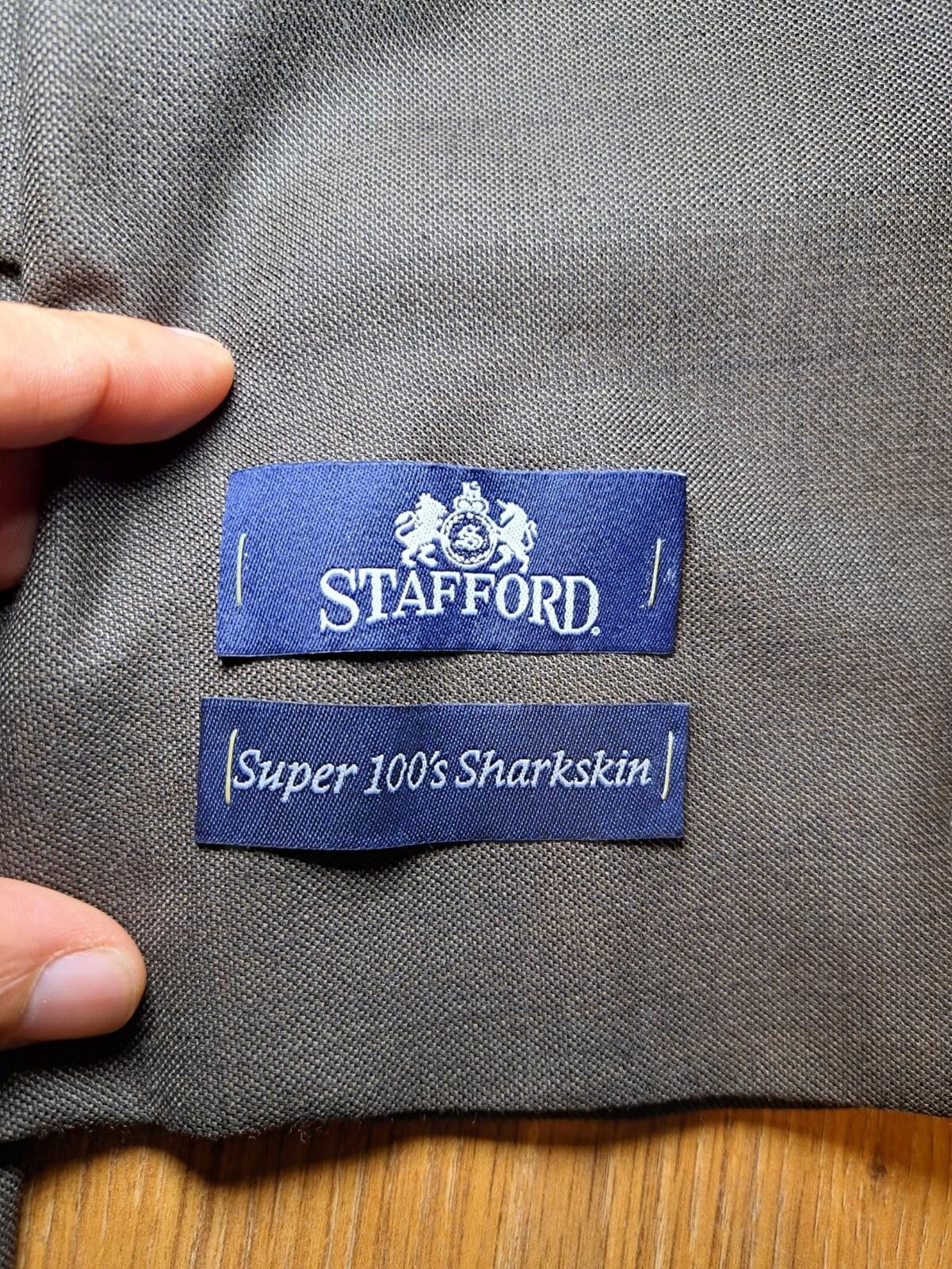 Stafford NEW Stafford Sport Coat Mens 38S Brown Super 100's Wool Size 38S - 2 Thumbnail
