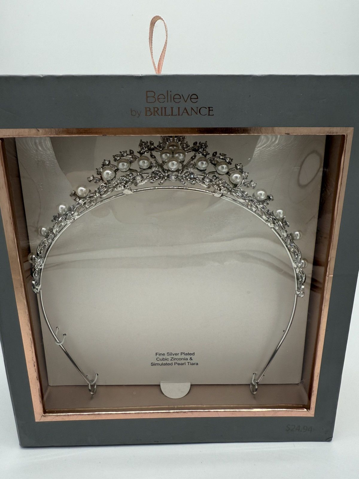 Other Believe by Brilliance Silver Plated Tiara Cubic Zirconia Size ONE SIZE - 8 Thumbnail