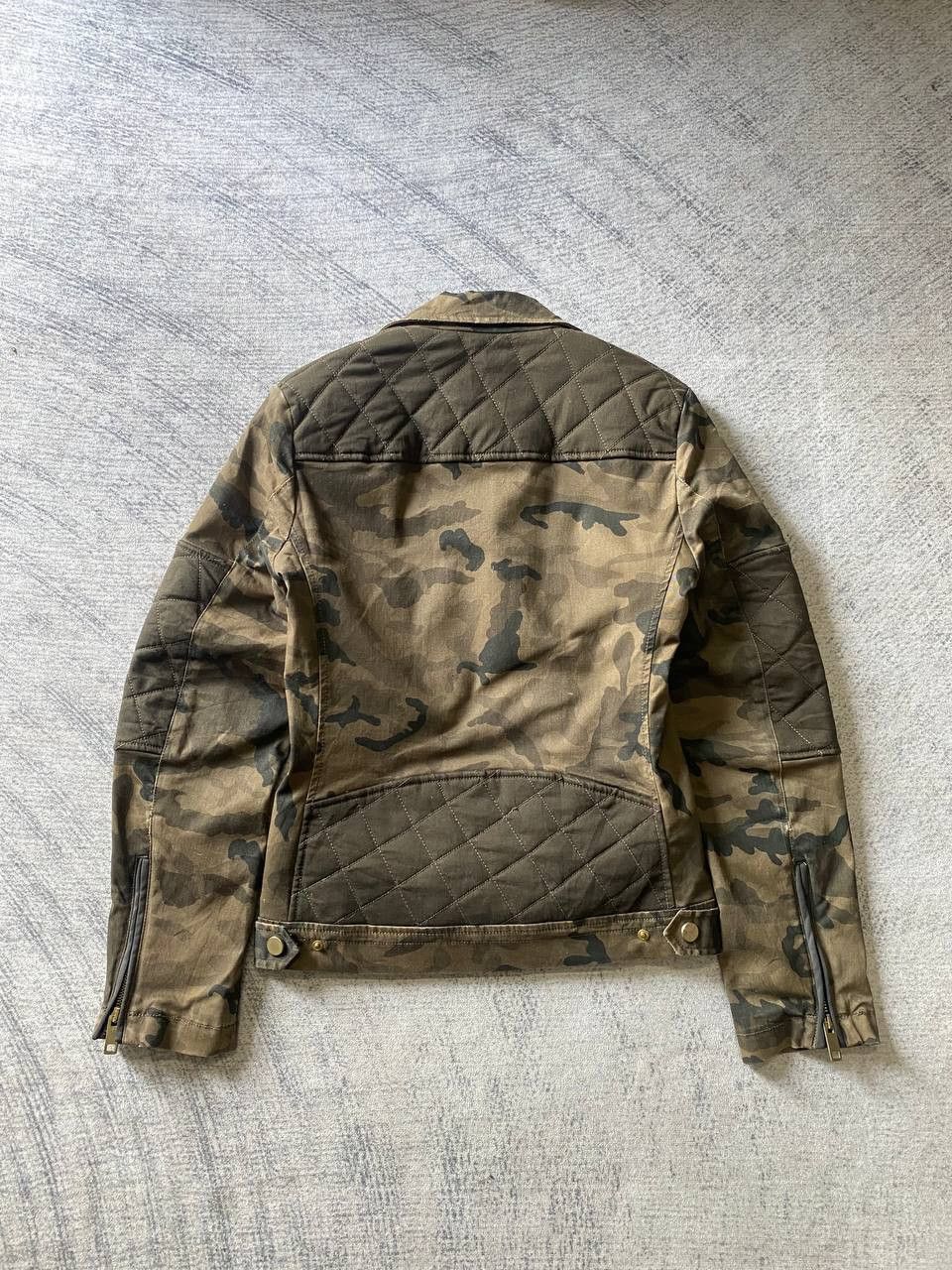 Zara Zara Man Camouflage Double Collar Biker Jacket Size US S / EU 44-46 / 1 - 5 Thumbnail