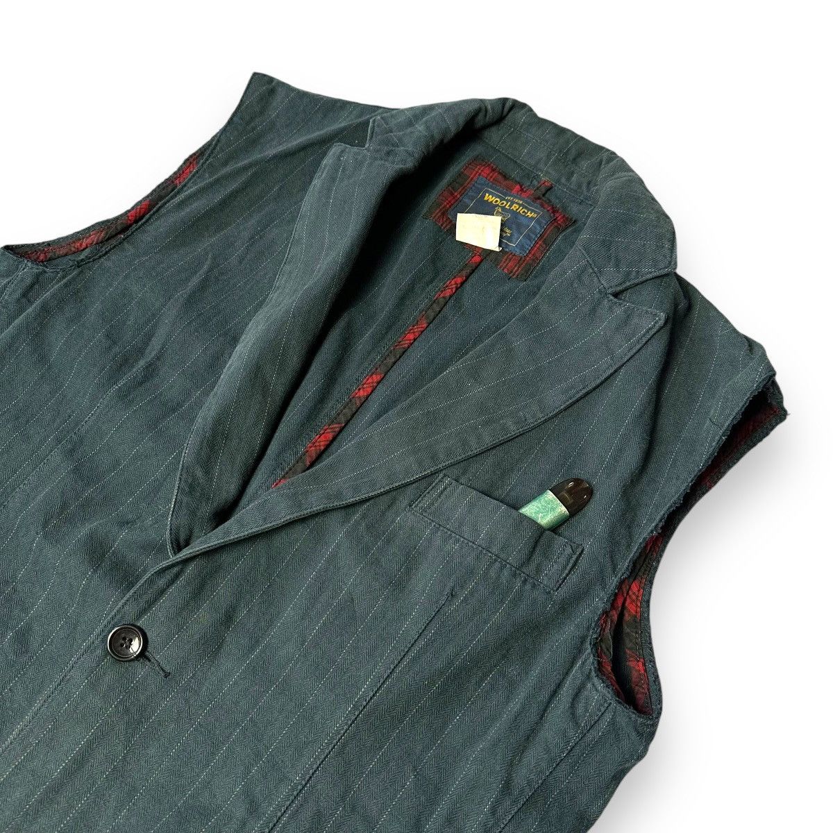 Woolrich Woolen Mills VINTAGE CUSTOM WOOLRICH STRIPES BUTTON UP VEST Size US L / EU 52-54 / 3 - 5 Thumbnail