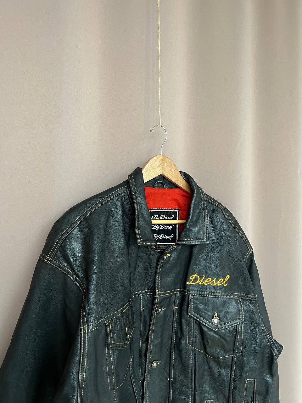 Diesel Diesel Big Back Logo Leather Jacket New World Basic Size XL Size US XL / EU 56 / 4 - 3 Thumbnail