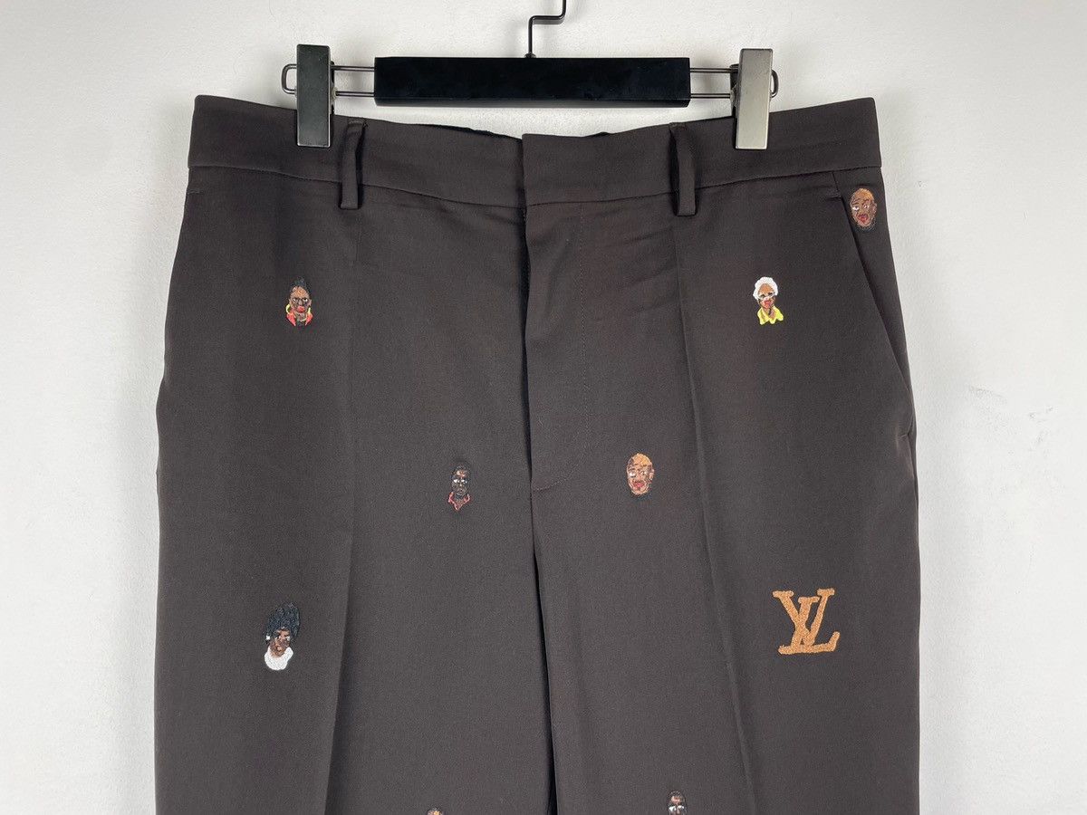 Louis Vuitton Louis Vuitton SS24 Collaboration Embroidered Flared Pants Size US 32 / EU 48 - 9 Thumbnail