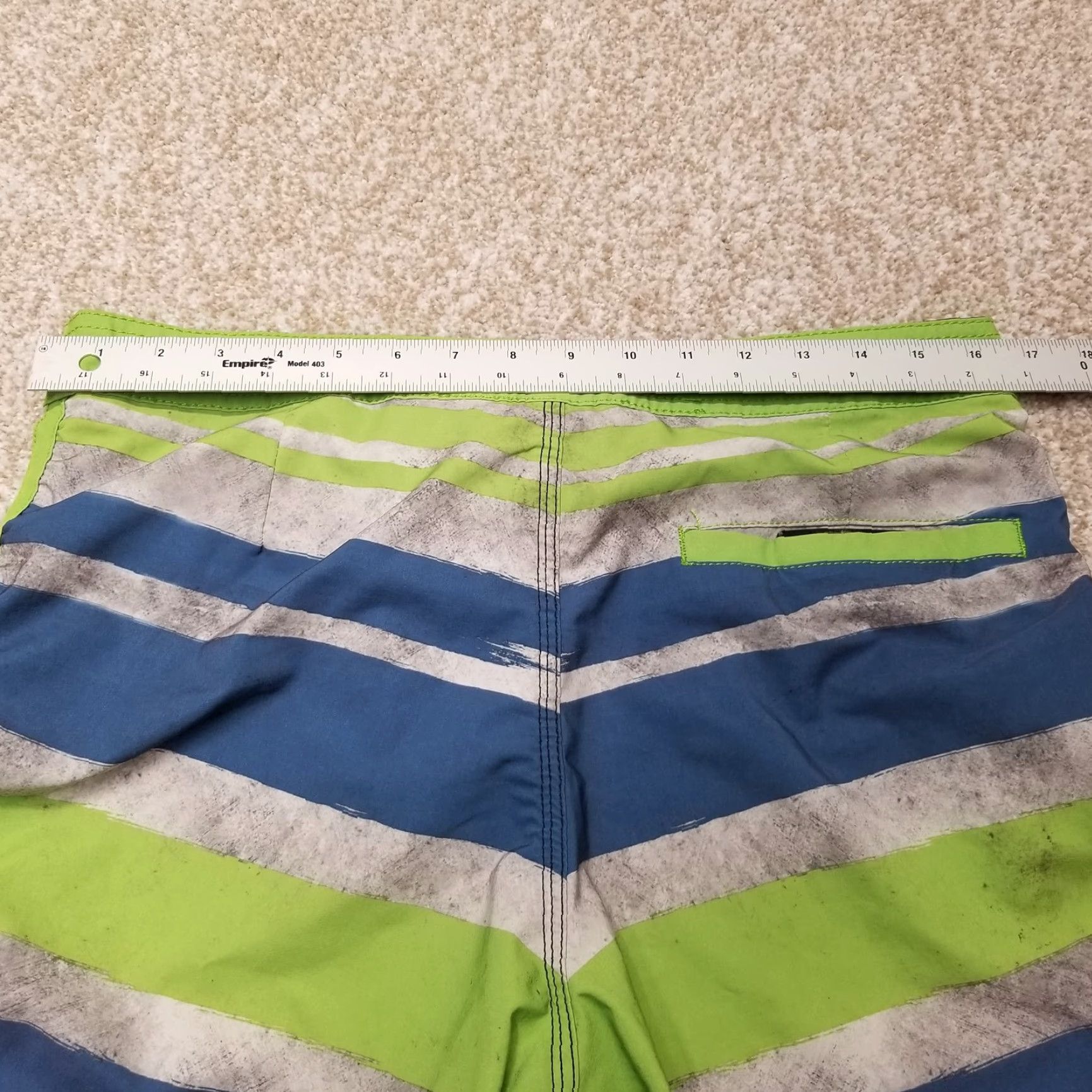Vintage Society of The Sun Short Men 32 Green Blue Hybrid Cargo Stretch Swim Board Trunk Size US 32 / EU 48 - 4 Thumbnail