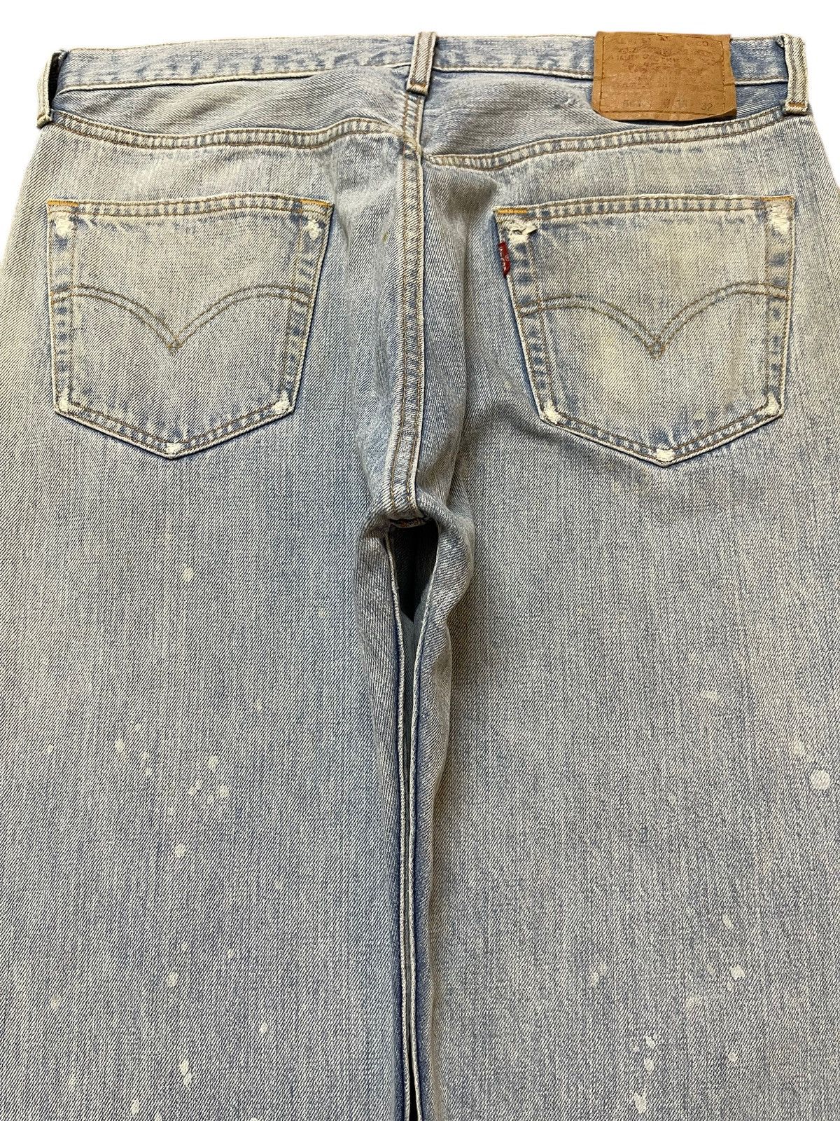 Levi's Vintage 90s Levis 501 Mud Wash Faded Distress Wide Leg Baggy Size US 34 / EU 50 - 5 Thumbnail