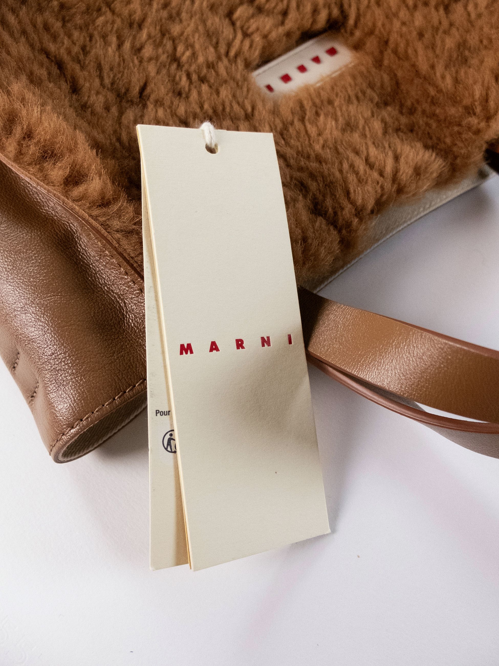 Marni MARNI Museo Small brown Shearling soft shoulder bag Size ONE SIZE - 11 Thumbnail