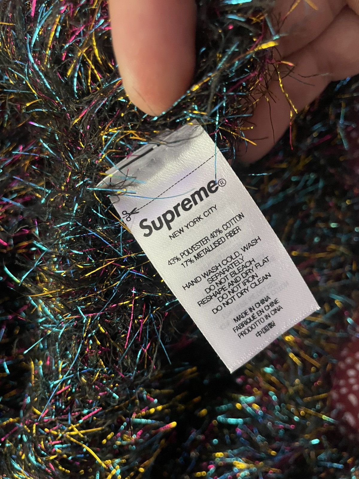 Supreme FW23 sparkle cardigan Size US M / EU 48-50 / 2 - 4 Thumbnail