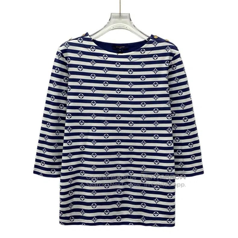 Louis Vuitton Louis Vuitton Color-block striped logo printed cotton crew Size US M / EU 48-50 / 2 - 1 Thumbnail