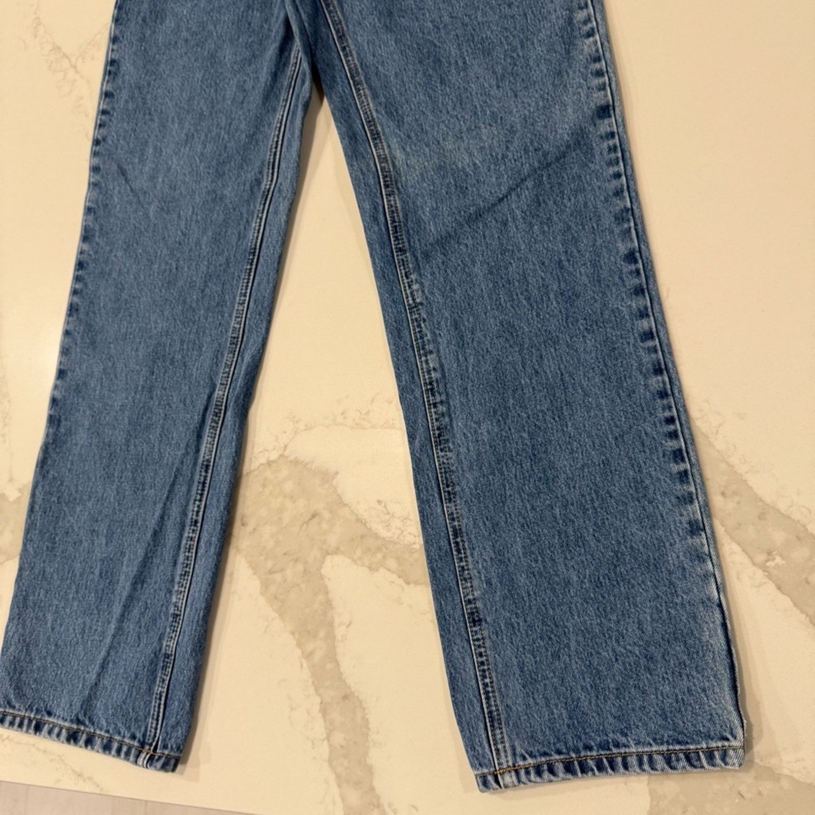 PRINCESS POLLY Princess Polly Asymmetrical Straight Leg Denim Jean Womens 2 Size 26" / US 2 / IT 38 - 5 Thumbnail