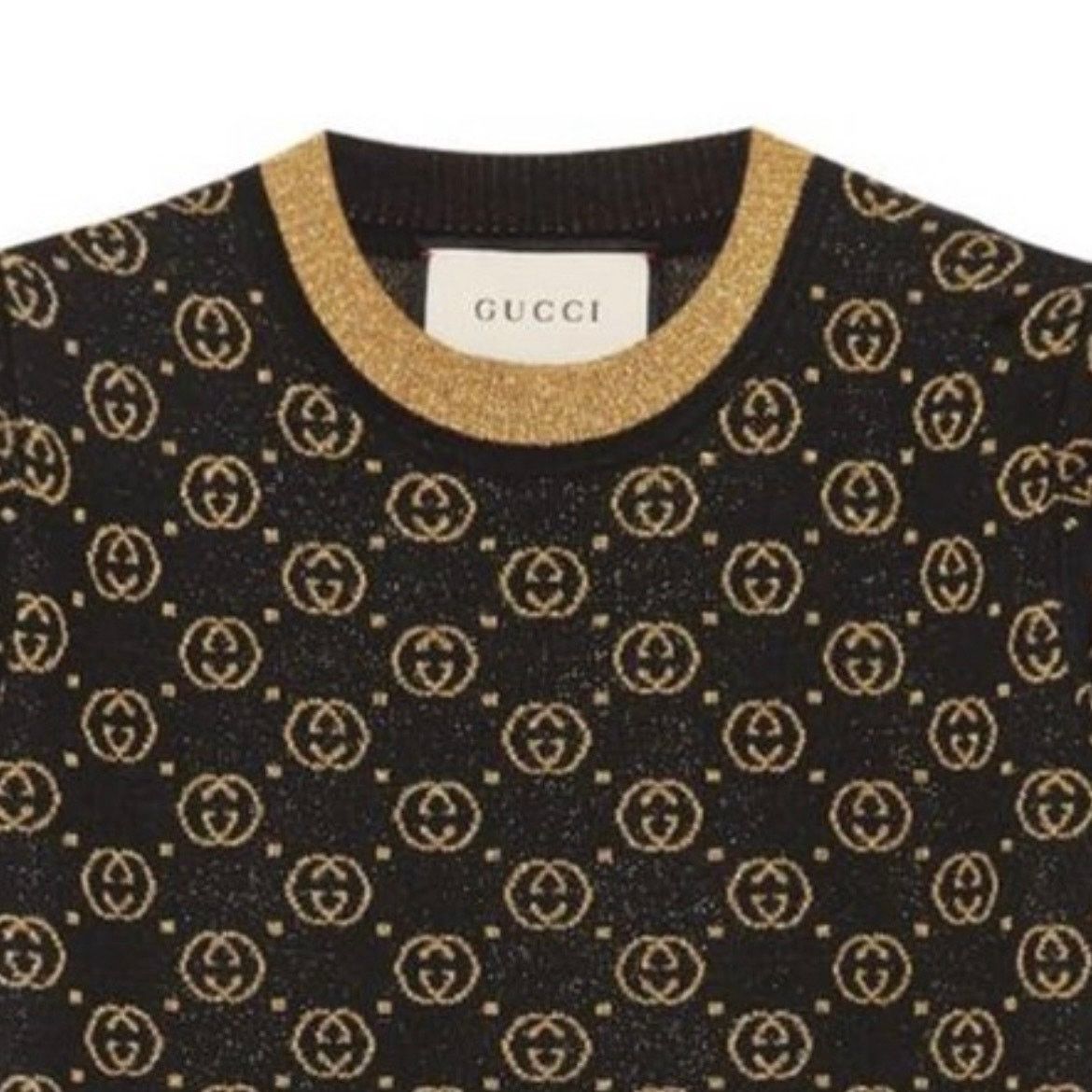 Gucci metallic GG logo jacquard sweater top Size XS / US 0-2 / IT 36-38 - 7 Thumbnail
