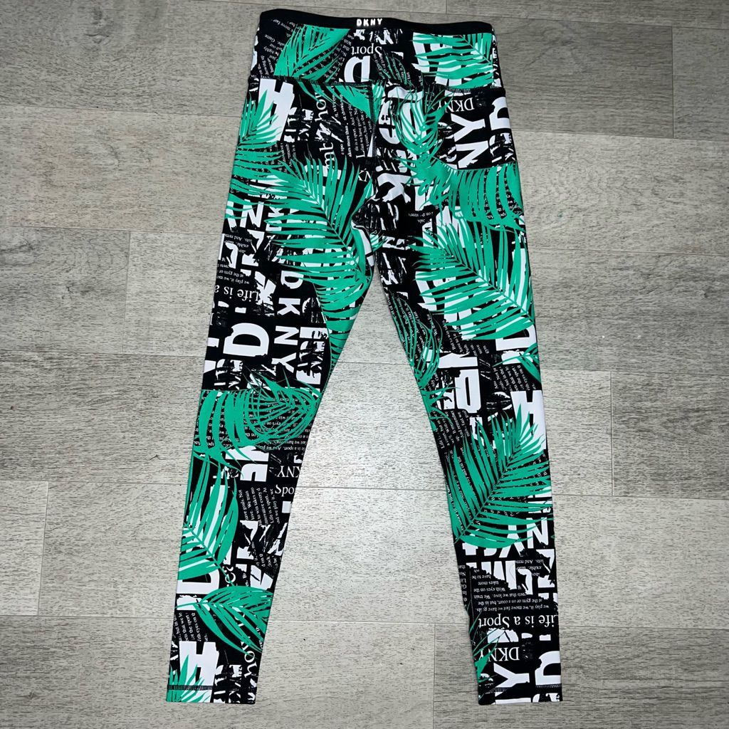 DKNY DKNY Sport, Evy Leggings Troptext Printed High-Waist 7/8 Leggings, Women’s XS Size 25" / US 0 / IT 36 - 2 Thumbnail