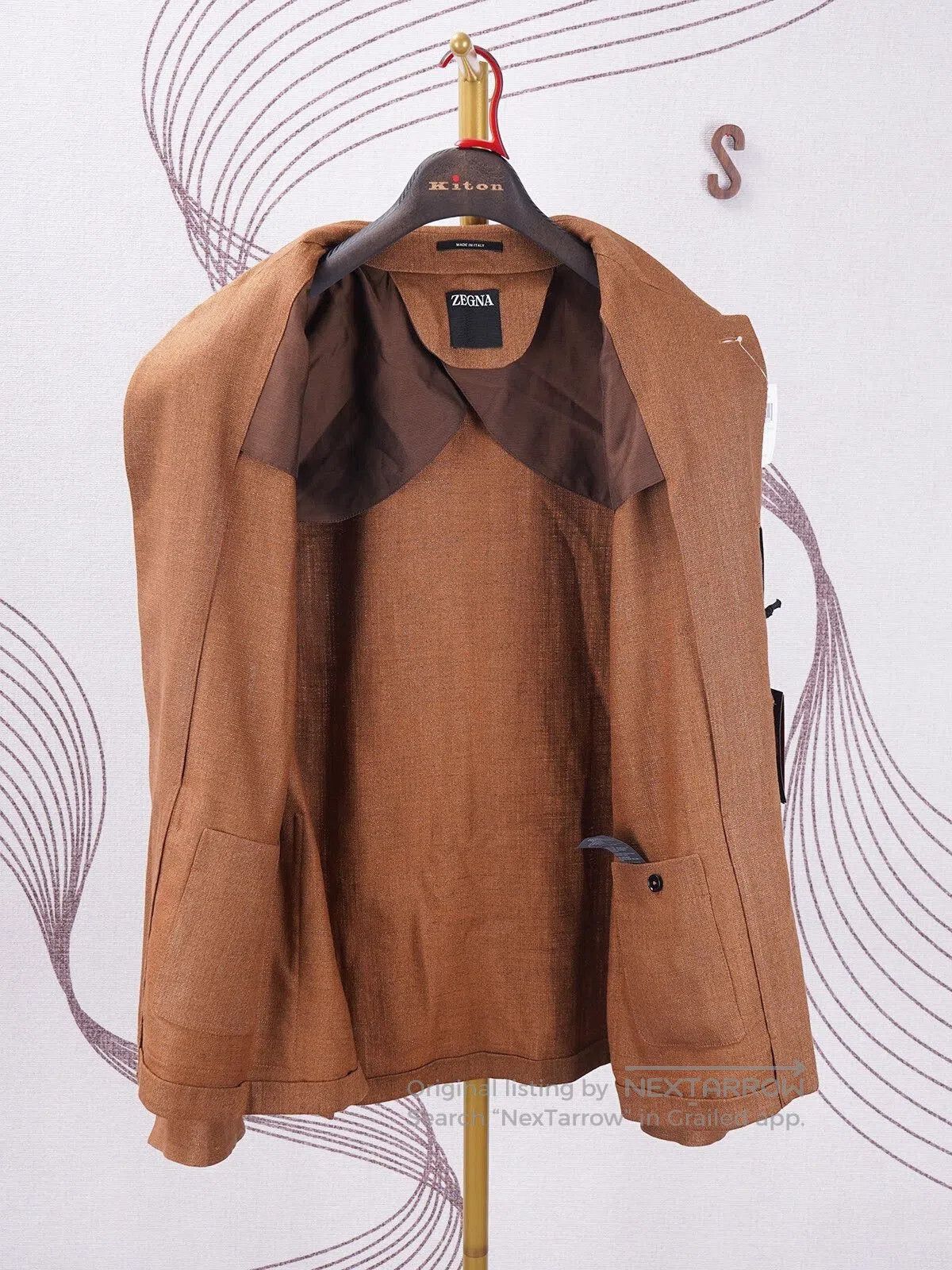 Ermenegildo Zegna ZEGNA New Silk Linen Jacket. Size US L / EU 52-54 / 3 - 3 Thumbnail