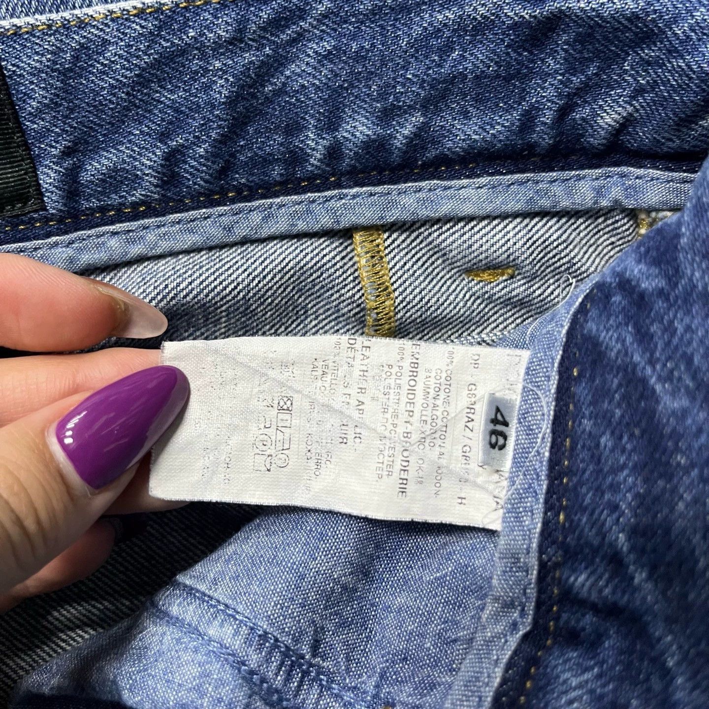 Dolce & Gabbana blue patterned mid-rise denim jeans Size US 30 / EU 46 - 3 Thumbnail