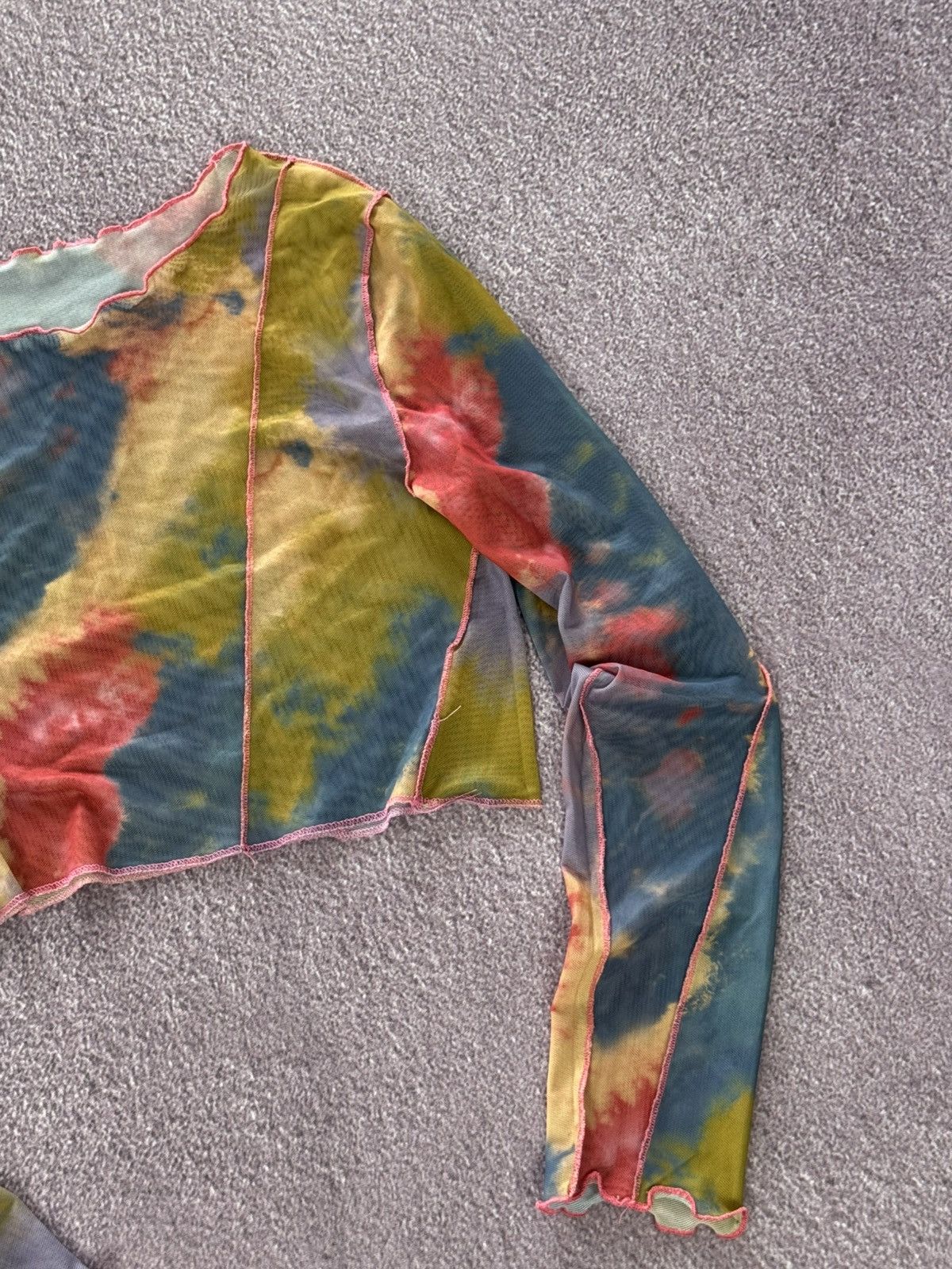 Japanese Brand Y2K Multicolour Glamour JPG Style Mesh Long Sleeve Size M / US 6-8 / IT 42-44 - 5 Thumbnail