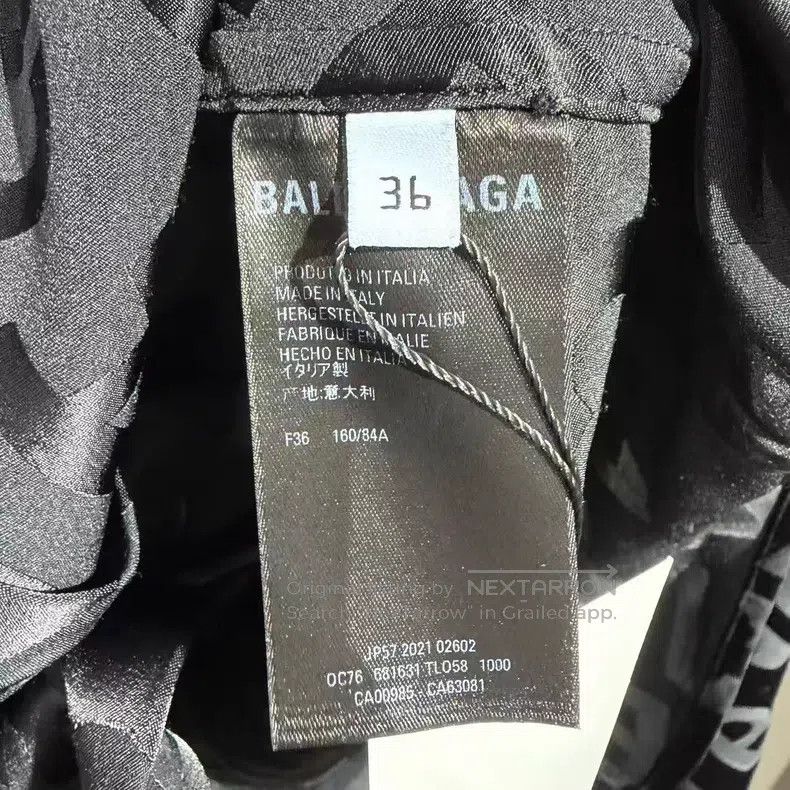 Balenciaga Balenciaga Full print logo letter silk shirt Size XS / US 0-2 / IT 36-38 - 4 Thumbnail