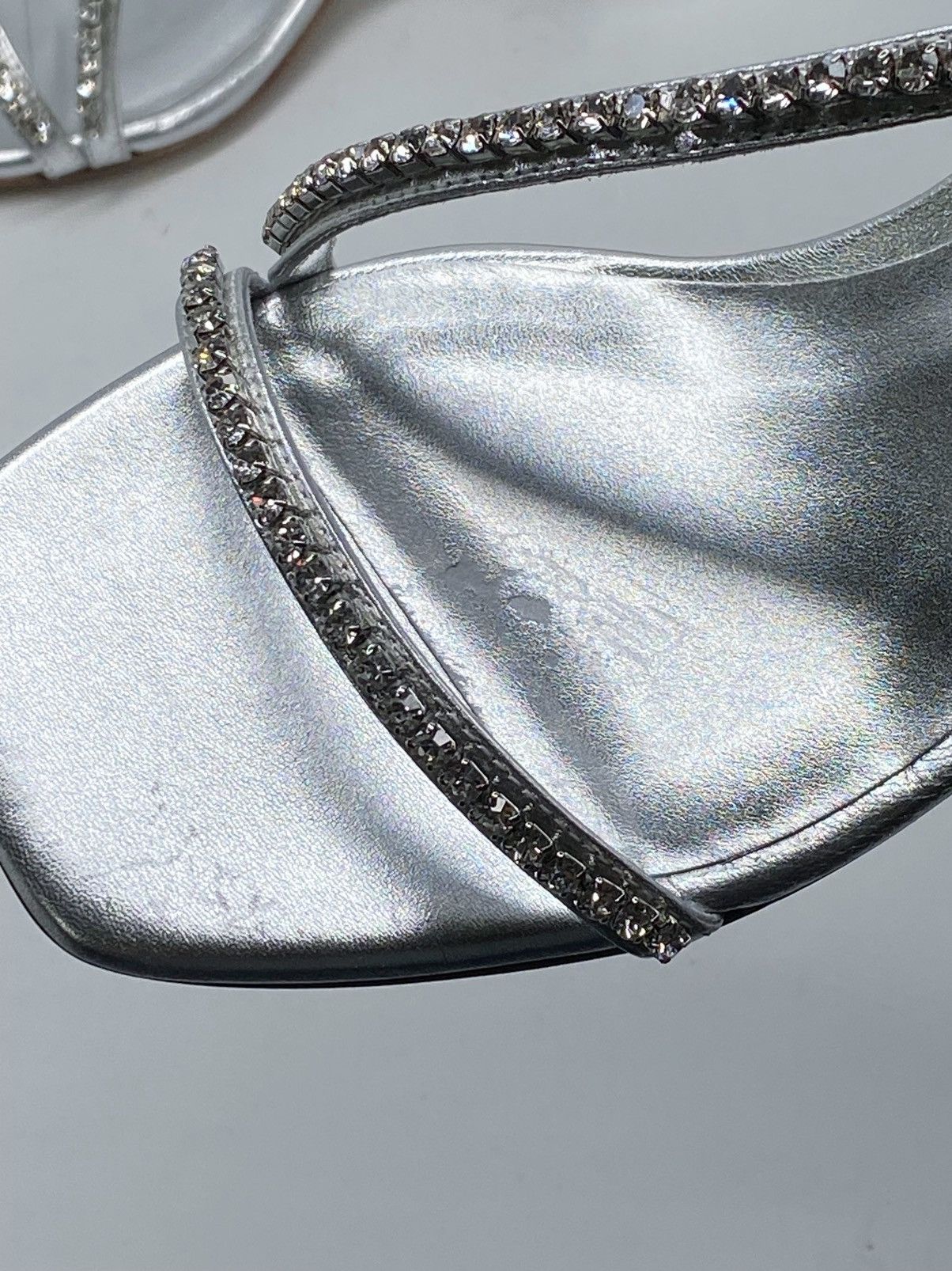 Stuart Weitzman Stuart Weitzman Embellished Metallic Leather Sandals size 7 Size US 7 / IT 37 - 6 Thumbnail