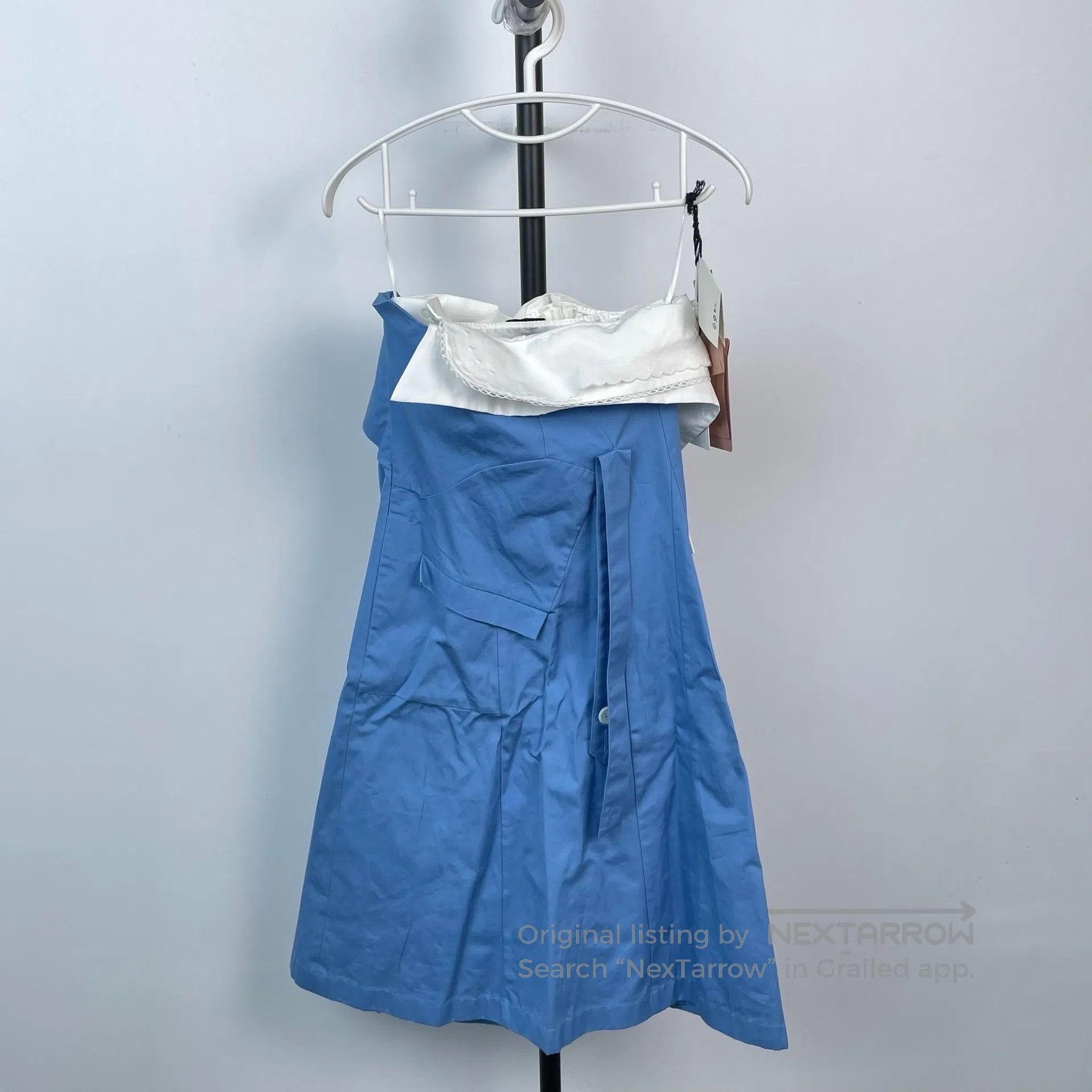 Miu Miu Miu Miu Sky Blue Buckle Deconstructed Dress| Size XS / US 0-2 / IT 36-38 - 2 Thumbnail